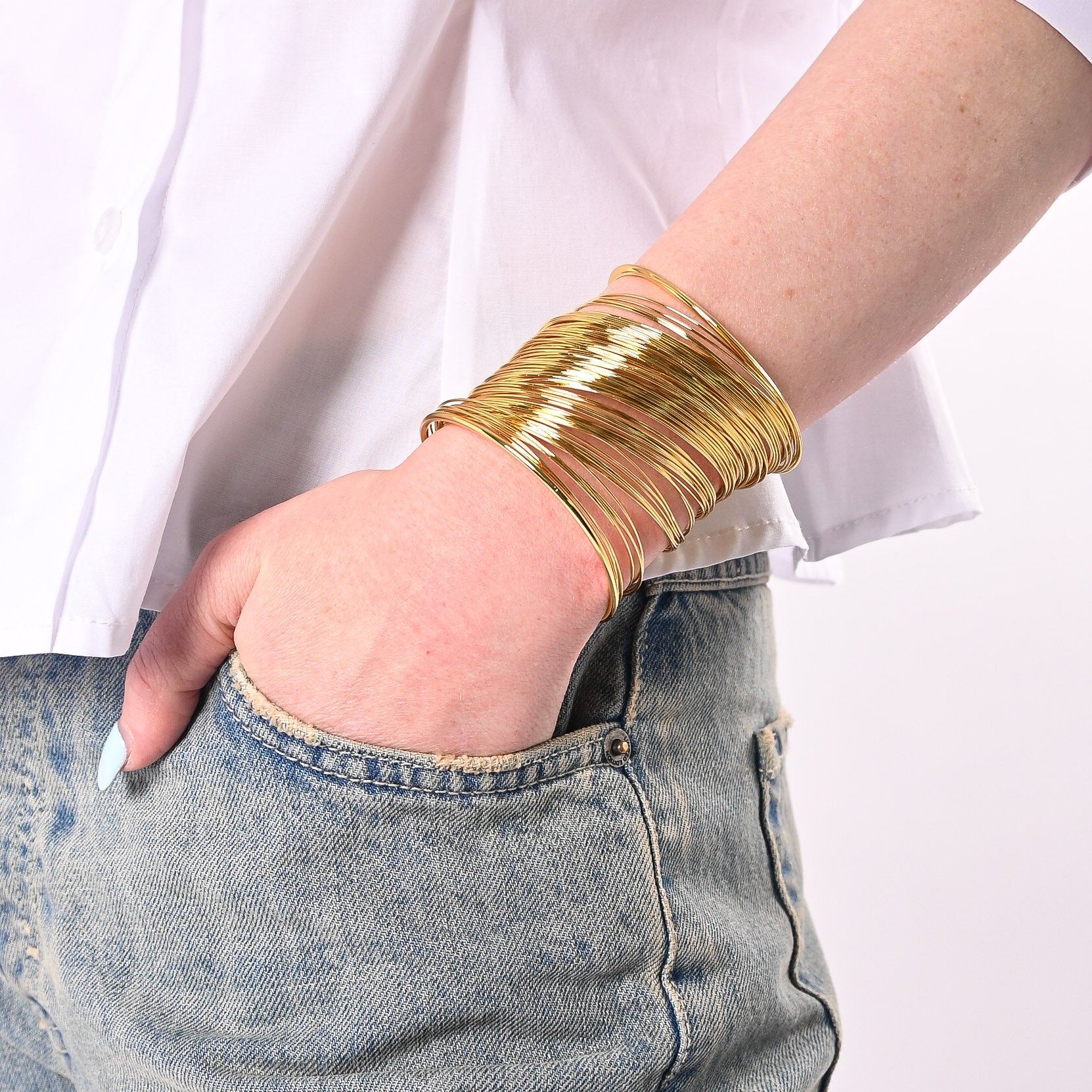 B LOVE - BRACCIALE CLEOPATRA MULTIFILO ART. BR06/O - ORO