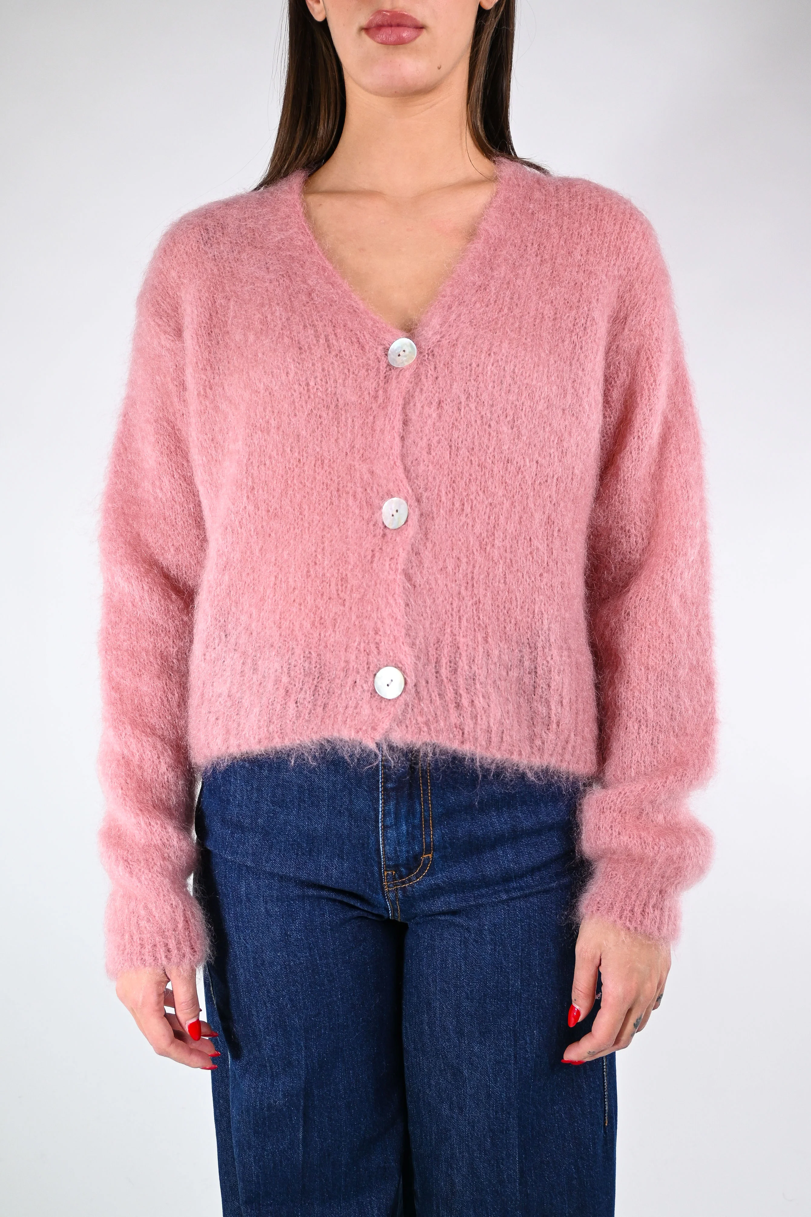 B LOVE - CARDIGAN CORTO KID MOHAIR ART.HH24259 - ROSA - Image 2