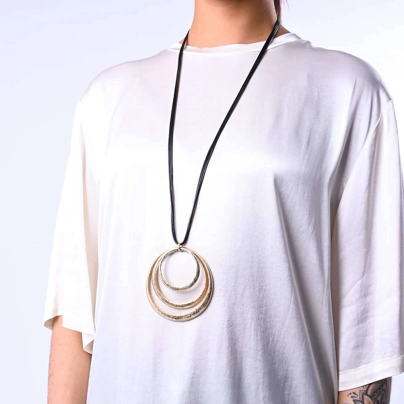 B LOVE - COLLANA LUNGA TRIPLO CIONDOLO ART.CLTRCD - ORO
