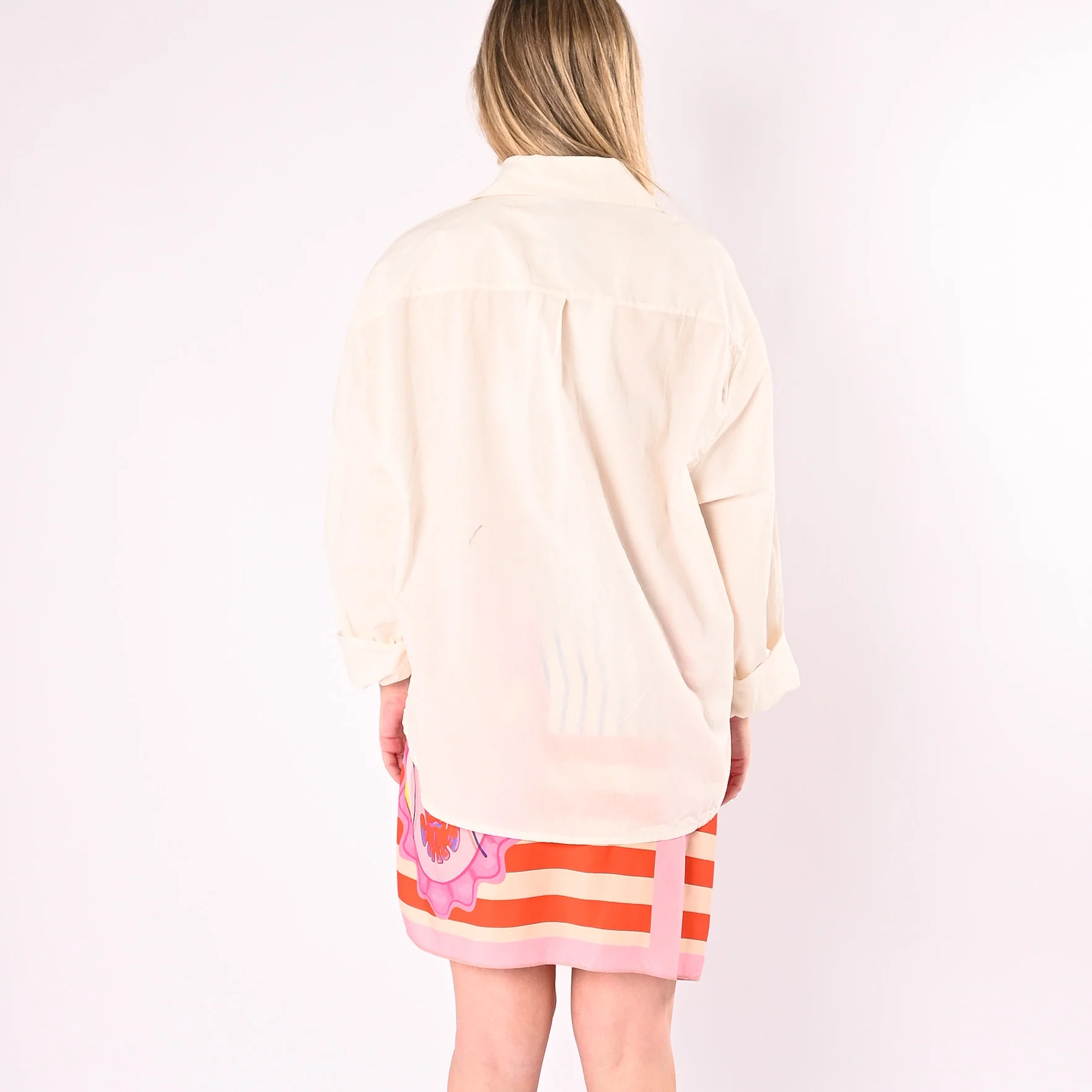 HAVEONE - CAMICIA OVER MUSSOLA CON TASCONI ART. CFW-Q408/B - BURRO - Image 4