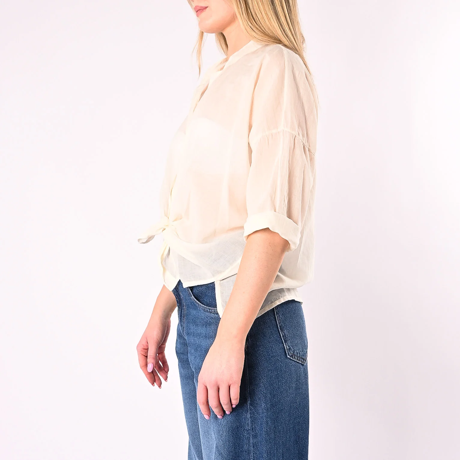 HAVEONE - CAMICIA VOILE IN MUSSOLA ART. CFL-Q387/B - BURRO - Image 3