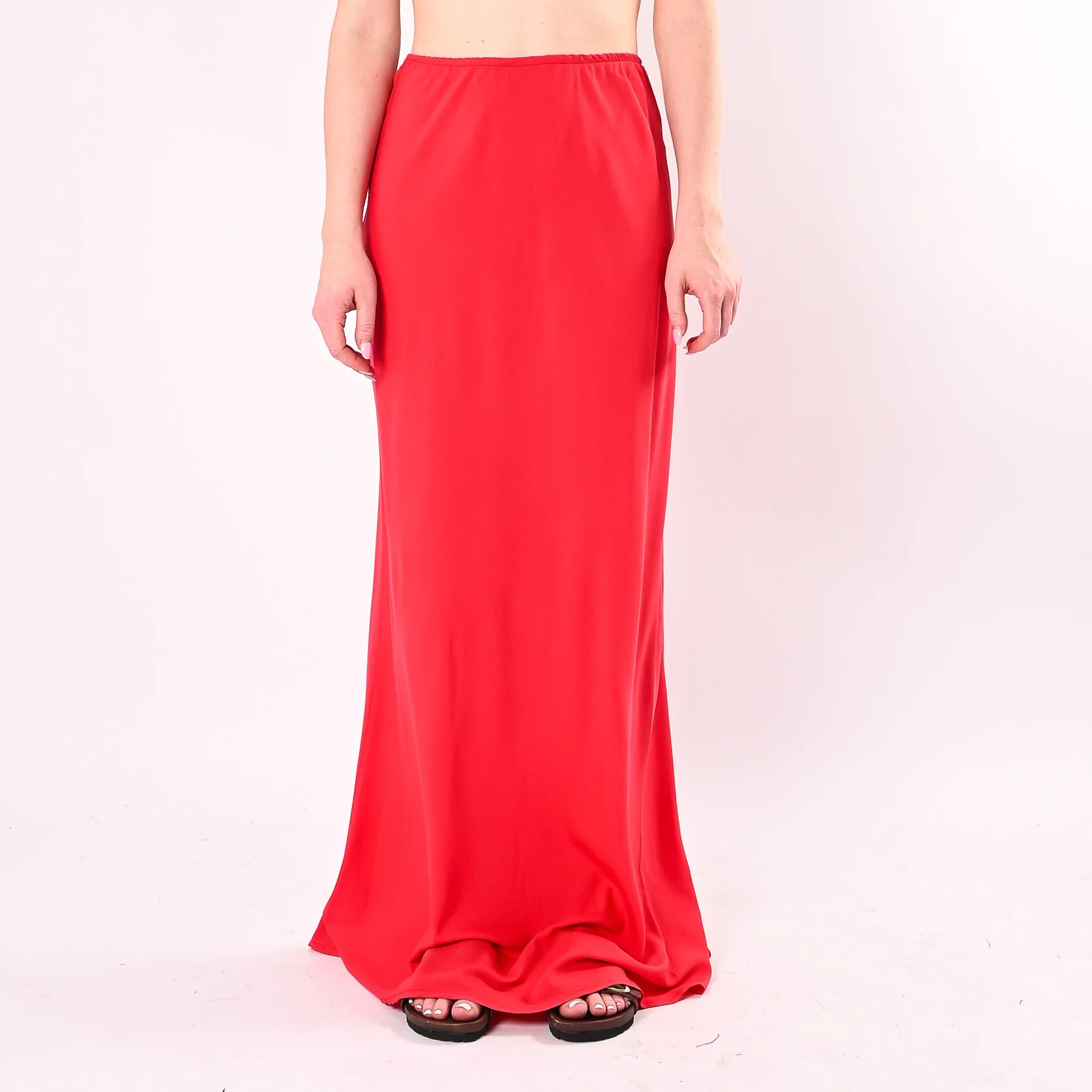 HAVEONE - GONNA LUNGA PURA VISCOSA  ART. GIA-Q216/R - ROSSO - Image 2