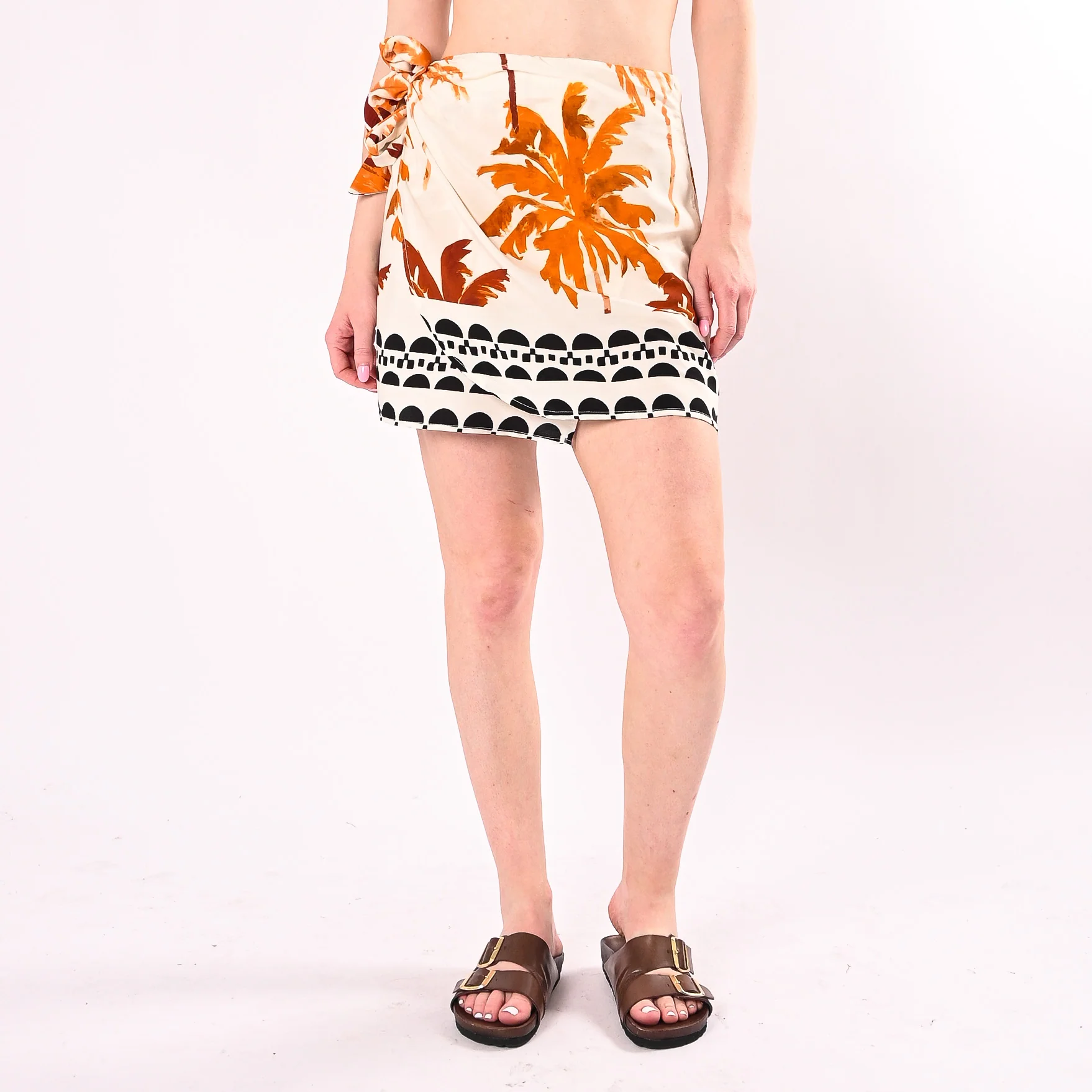 HAVEONE - GONNA PAREO CORTA PALME ART. GMA-Q222/F - FANTASIA
