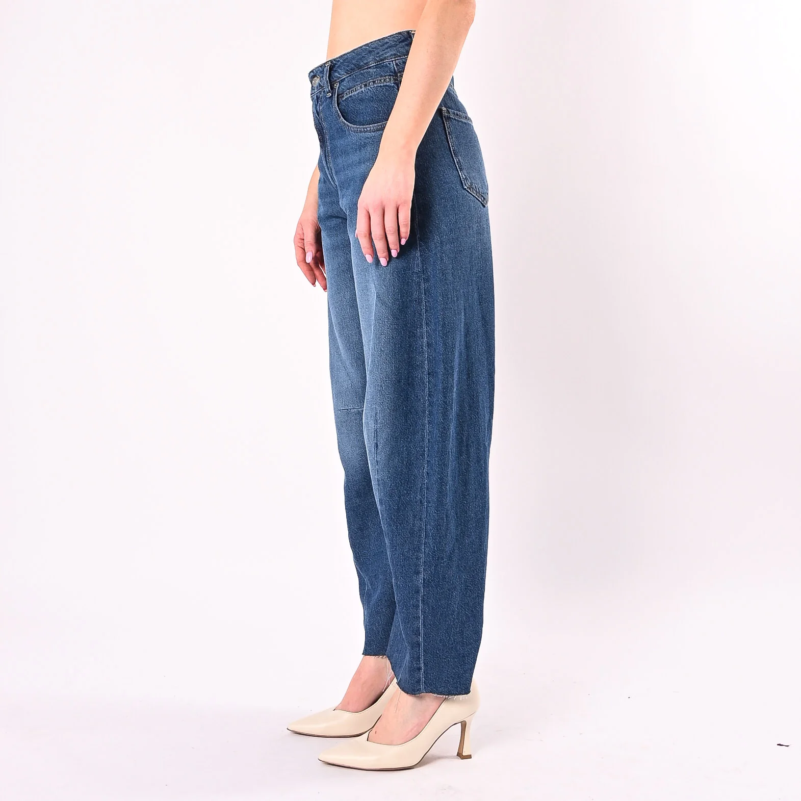 HAVEONE - JEANS BARBARA DENIM LEGGERO ART. PFA-Q630/LM - LAVAGGIO MEDIO - Image 3
