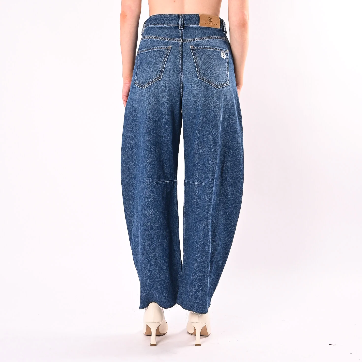 HAVEONE - JEANS BARBARA DENIM LEGGERO ART. PFA-Q630/LM - LAVAGGIO MEDIO - Image 4