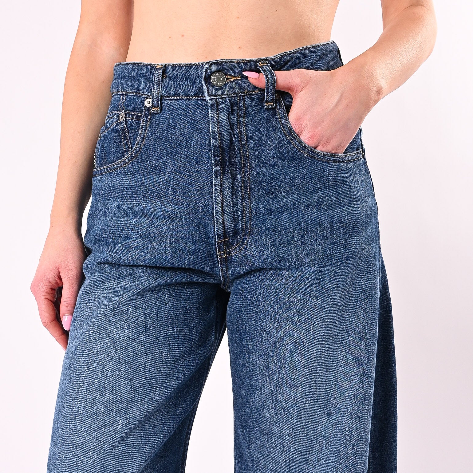 HAVEONE - JEANS BARBARA DENIM LEGGERO ART. PFA-Q630/LM - LAVAGGIO MEDIO - Image 5