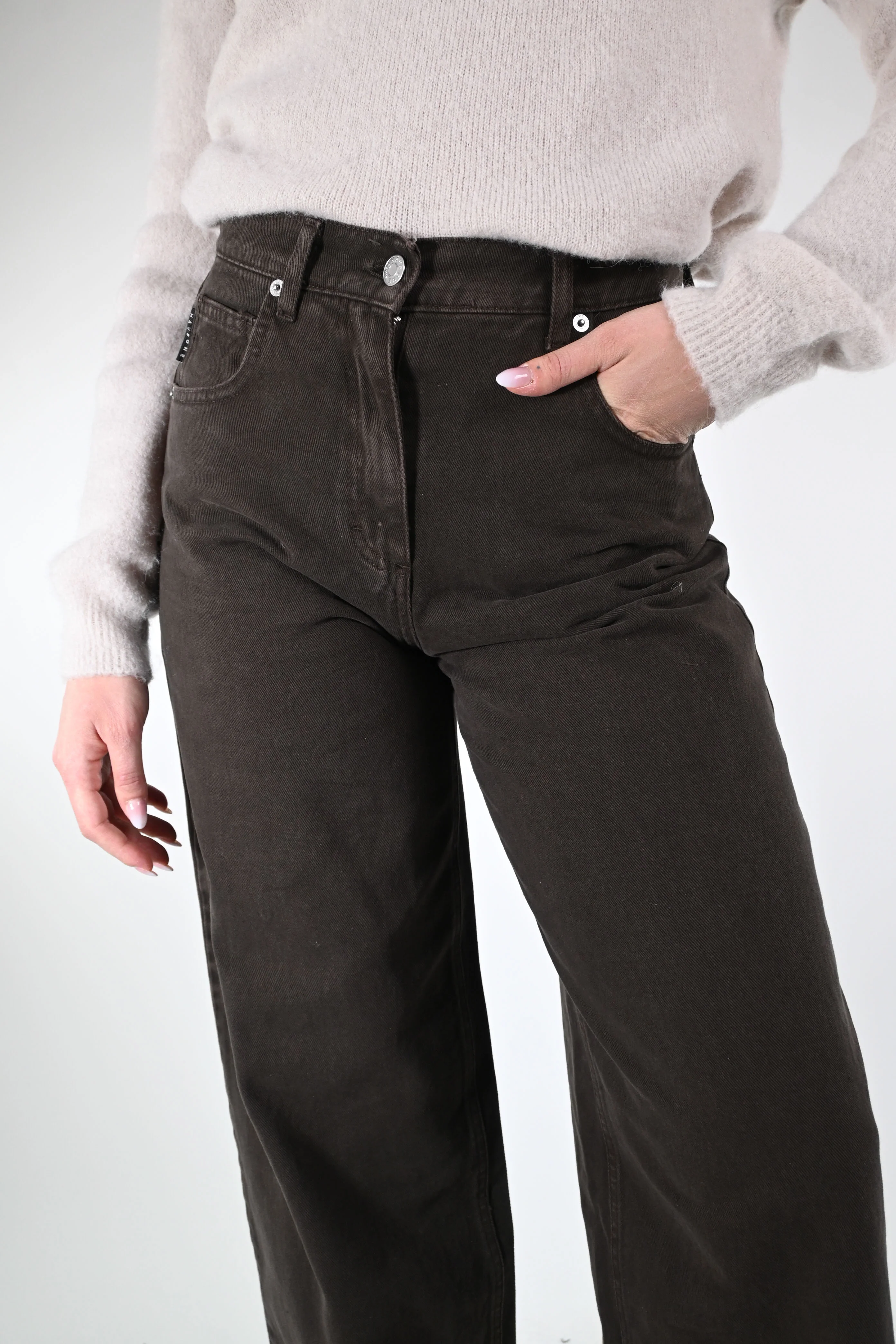 HAVEONE -  JEANS BELLA BULL DENIM ART.PLS-P014 - MORO OLD - Image 5
