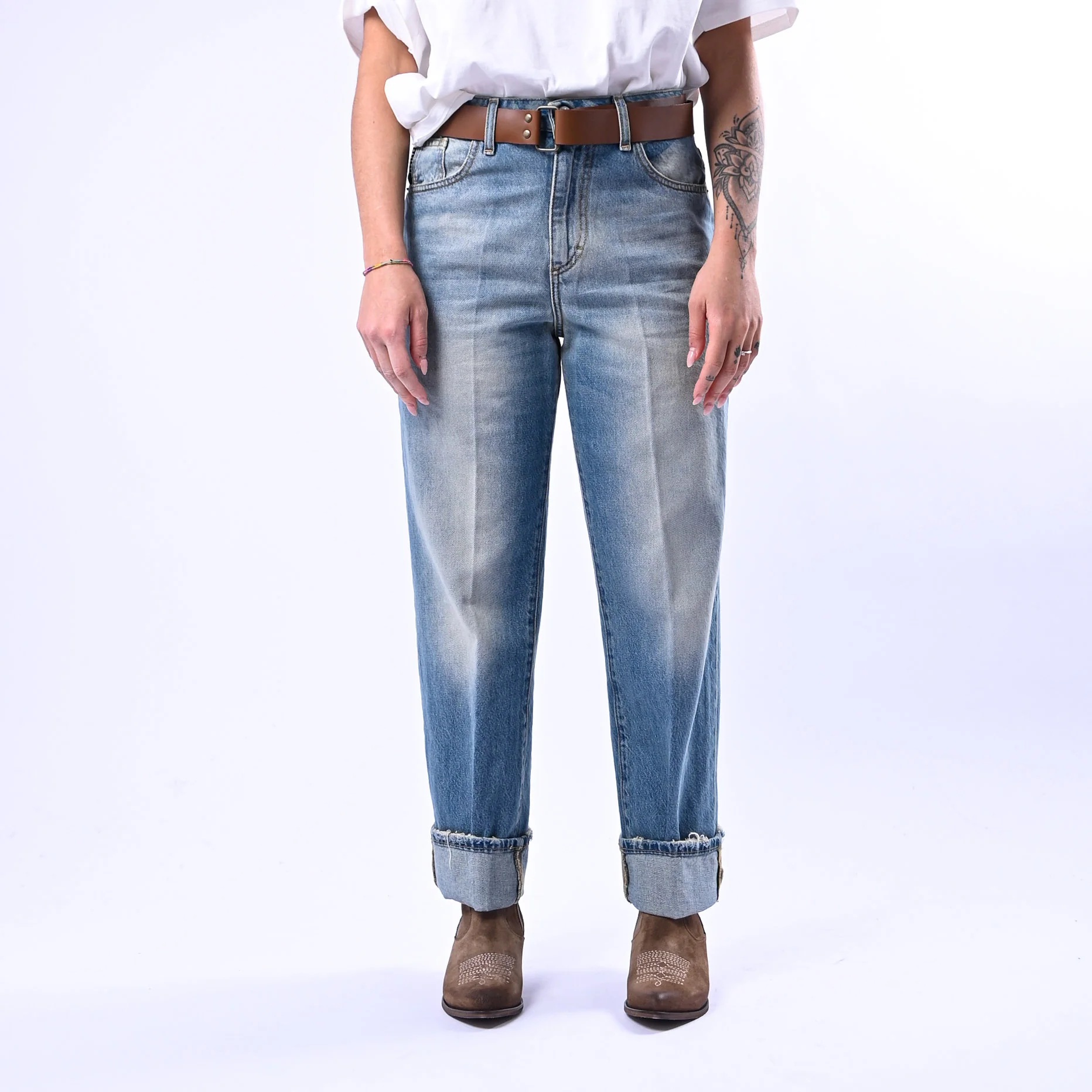 HAVEONE - JEANS MANDY TESSUTO FERMO ART.PLS-Q034 - LAVAGGIO AL THE' - Image 2