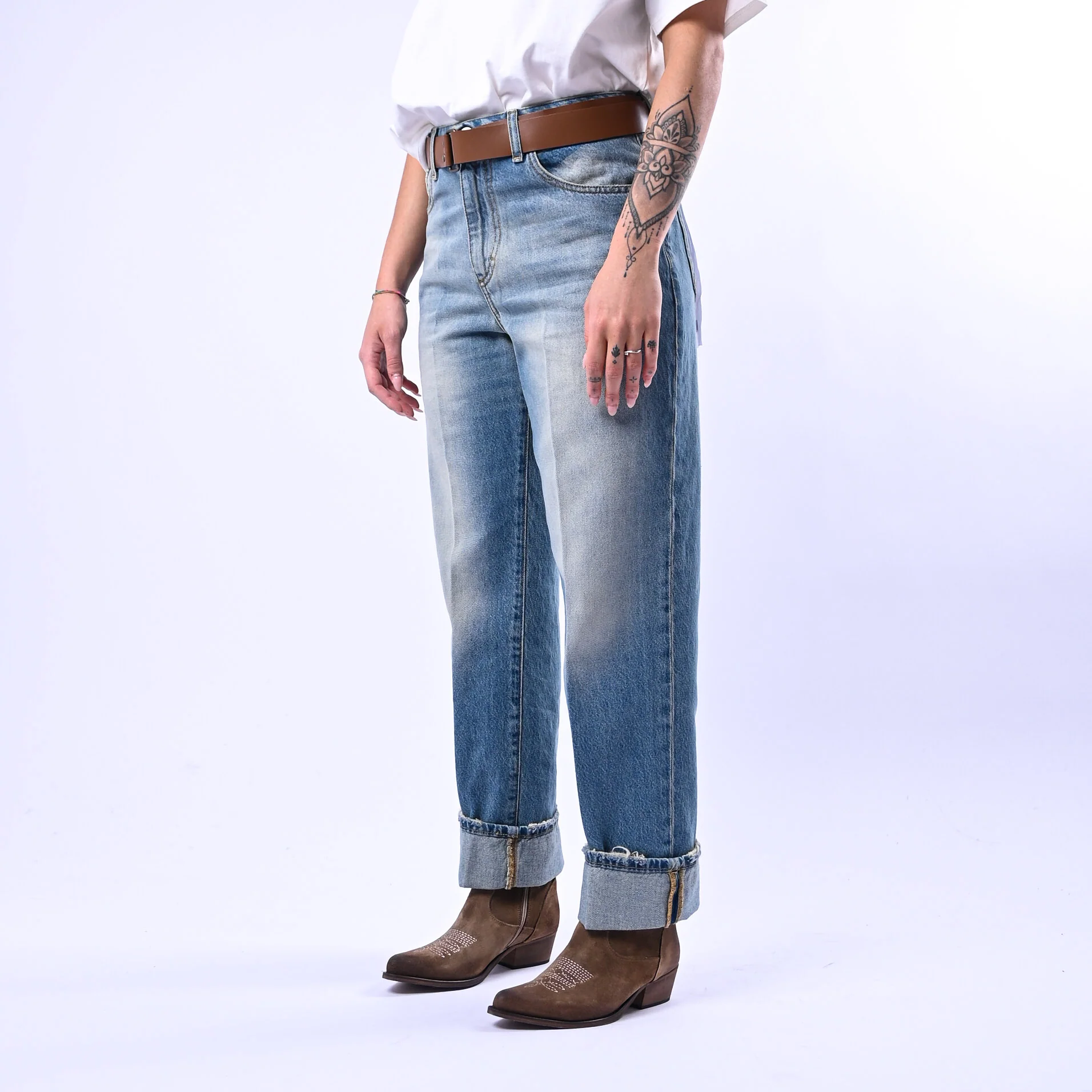 HAVEONE - JEANS MANDY TESSUTO FERMO ART.PLS-Q034 - LAVAGGIO AL THE' - Image 3