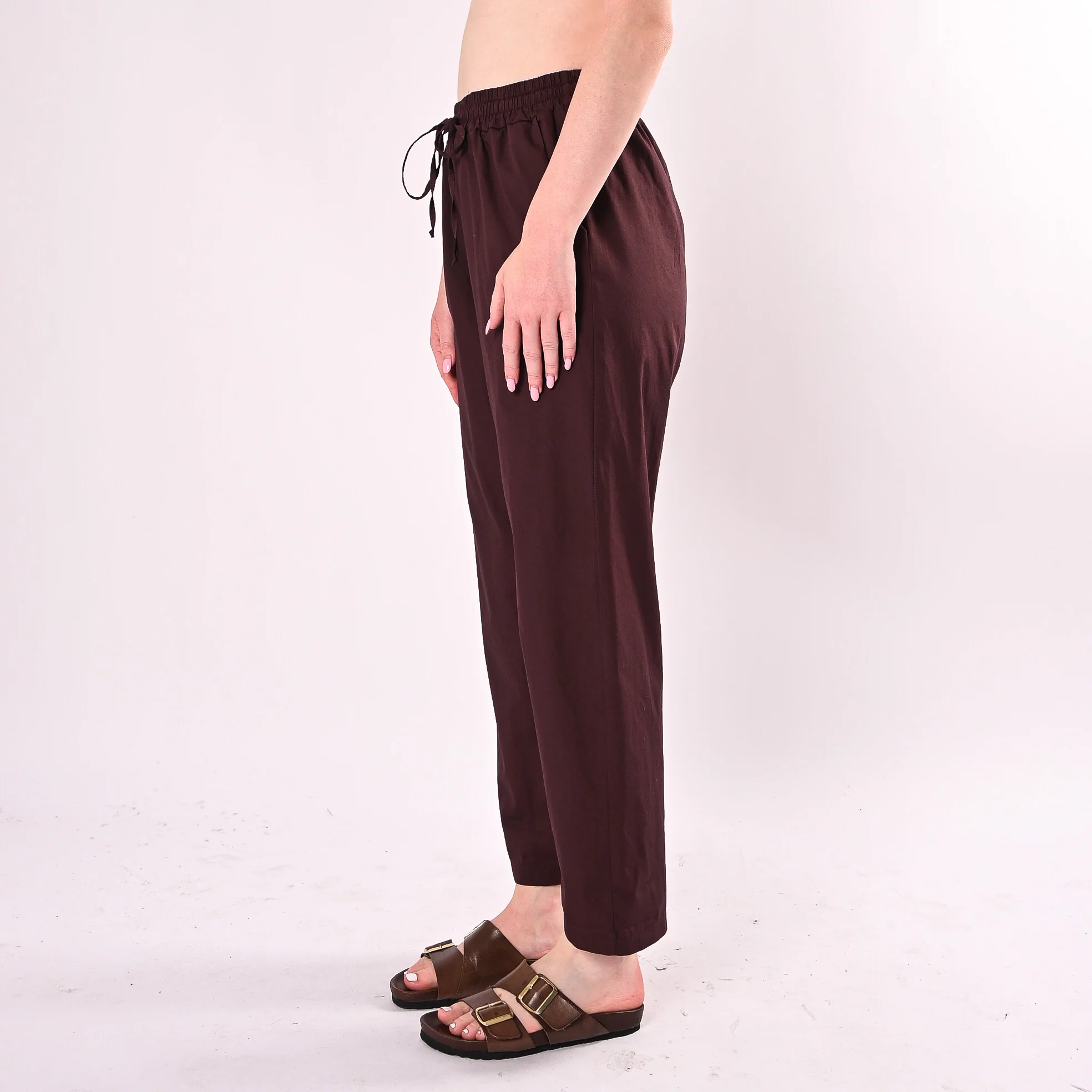 HAVEONE - PANTALONE DRITTO IN POPELINE CON COULISSE ART. PFL-Q565/F - FICO - Image 3