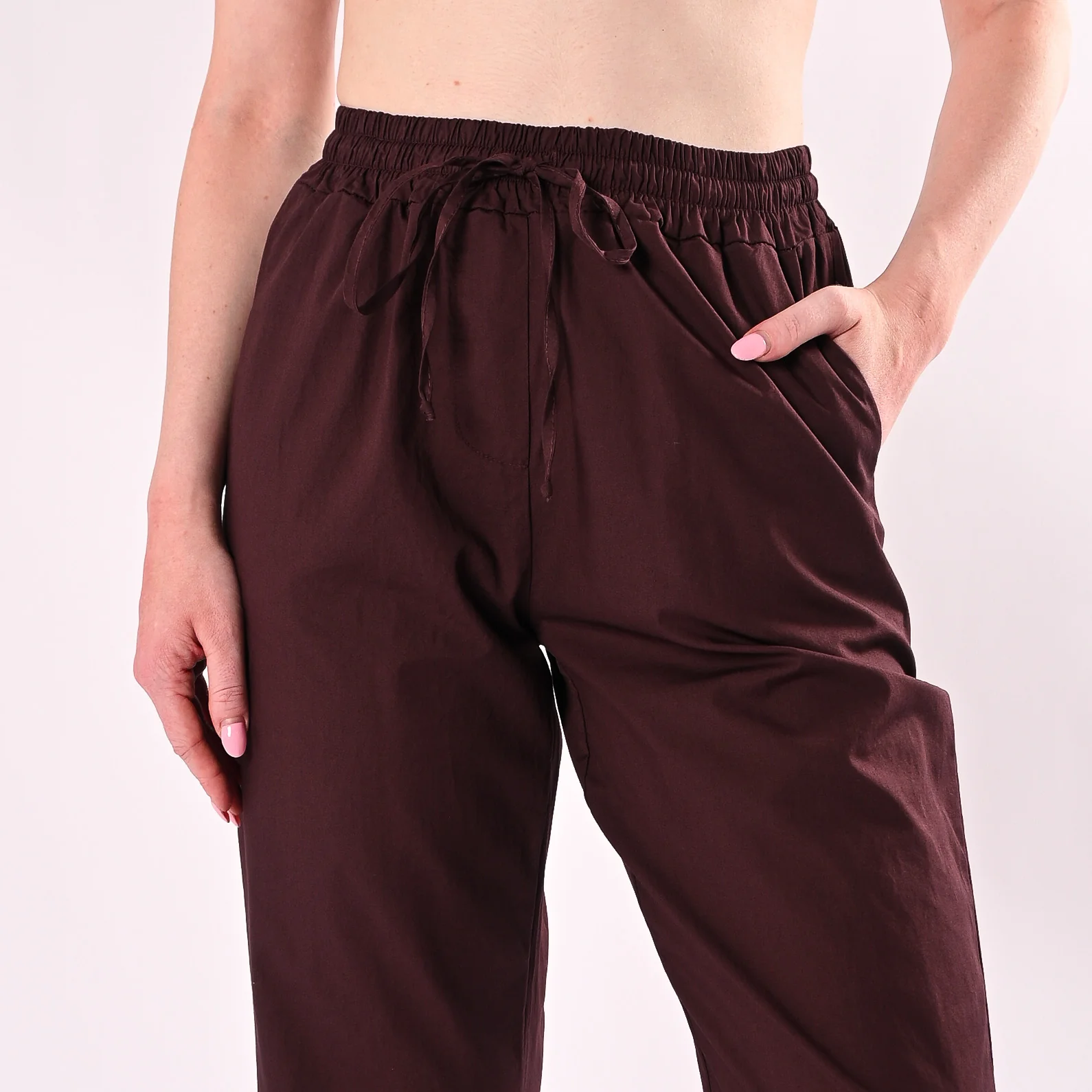 HAVEONE - PANTALONE DRITTO IN POPELINE CON COULISSE ART. PFL-Q565/F - FICO - Image 5
