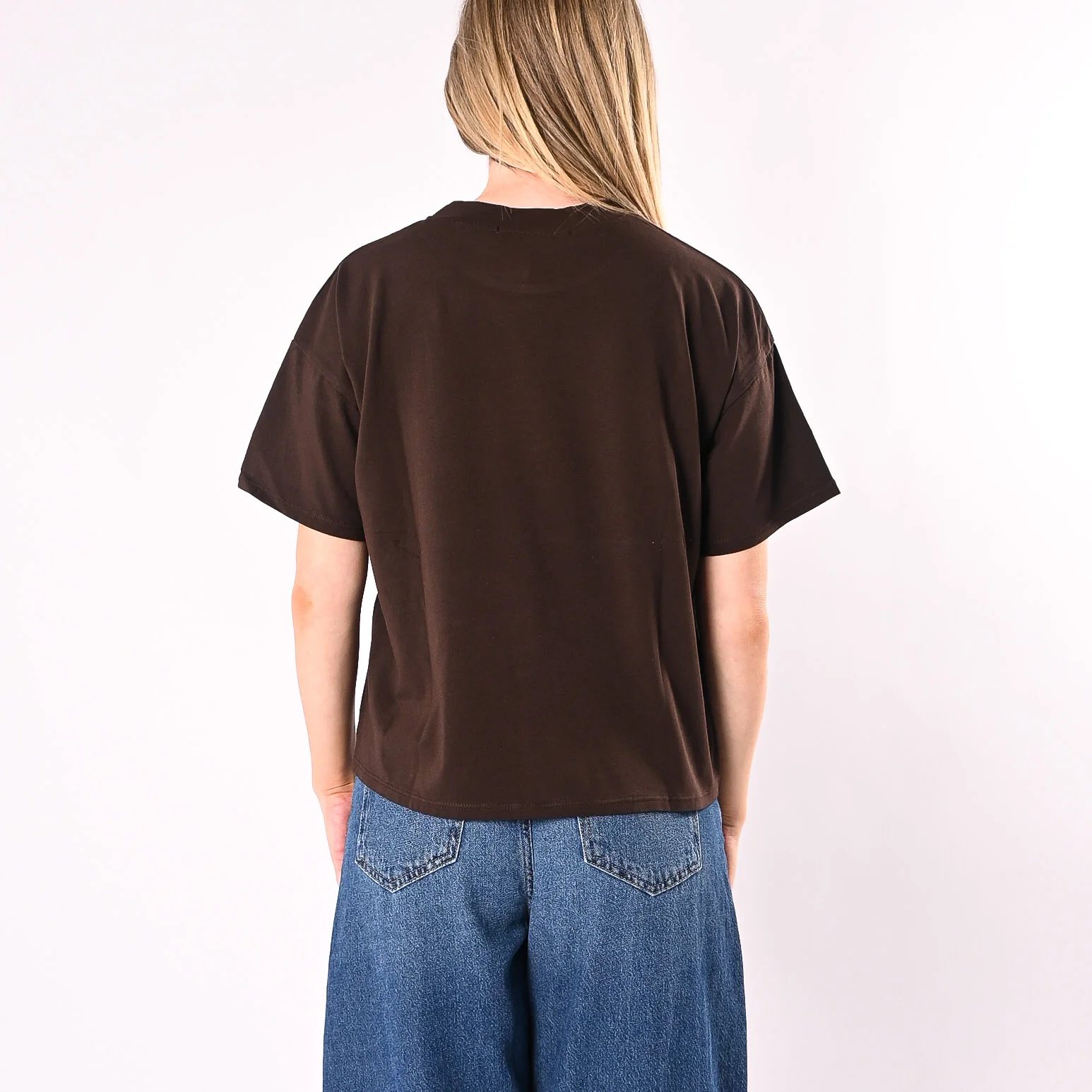 HAVEONE - T-SHIRT A SCATOLA MEZZA MANICA ART. MJS-Q017/MO - MORO - Image 4