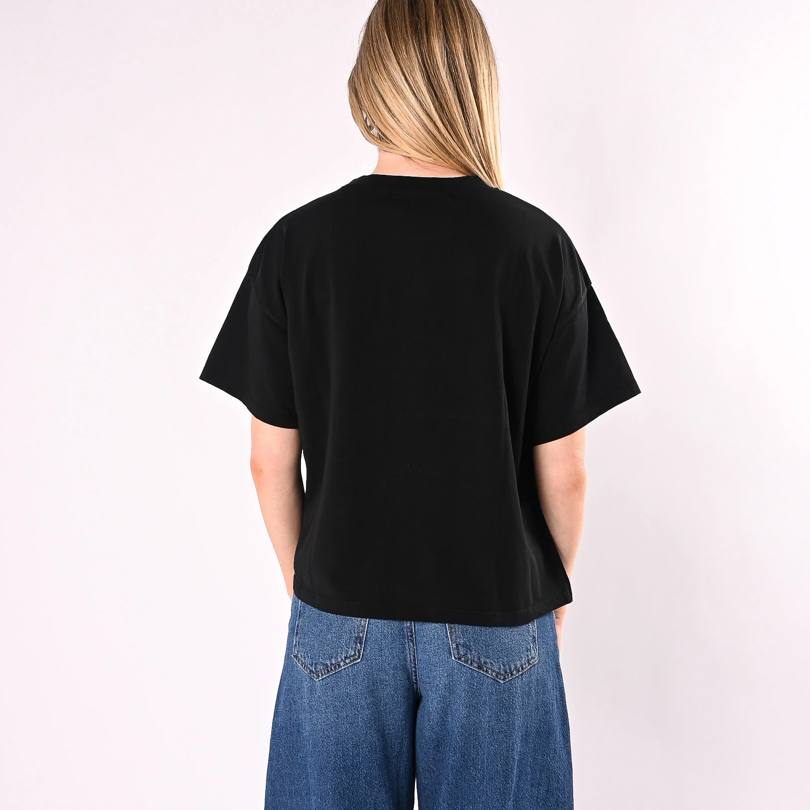 HAVEONE - T-SHIRT A SCATOLA MEZZA MANICA ART. MJS-Q017/NE - NERO - Image 4