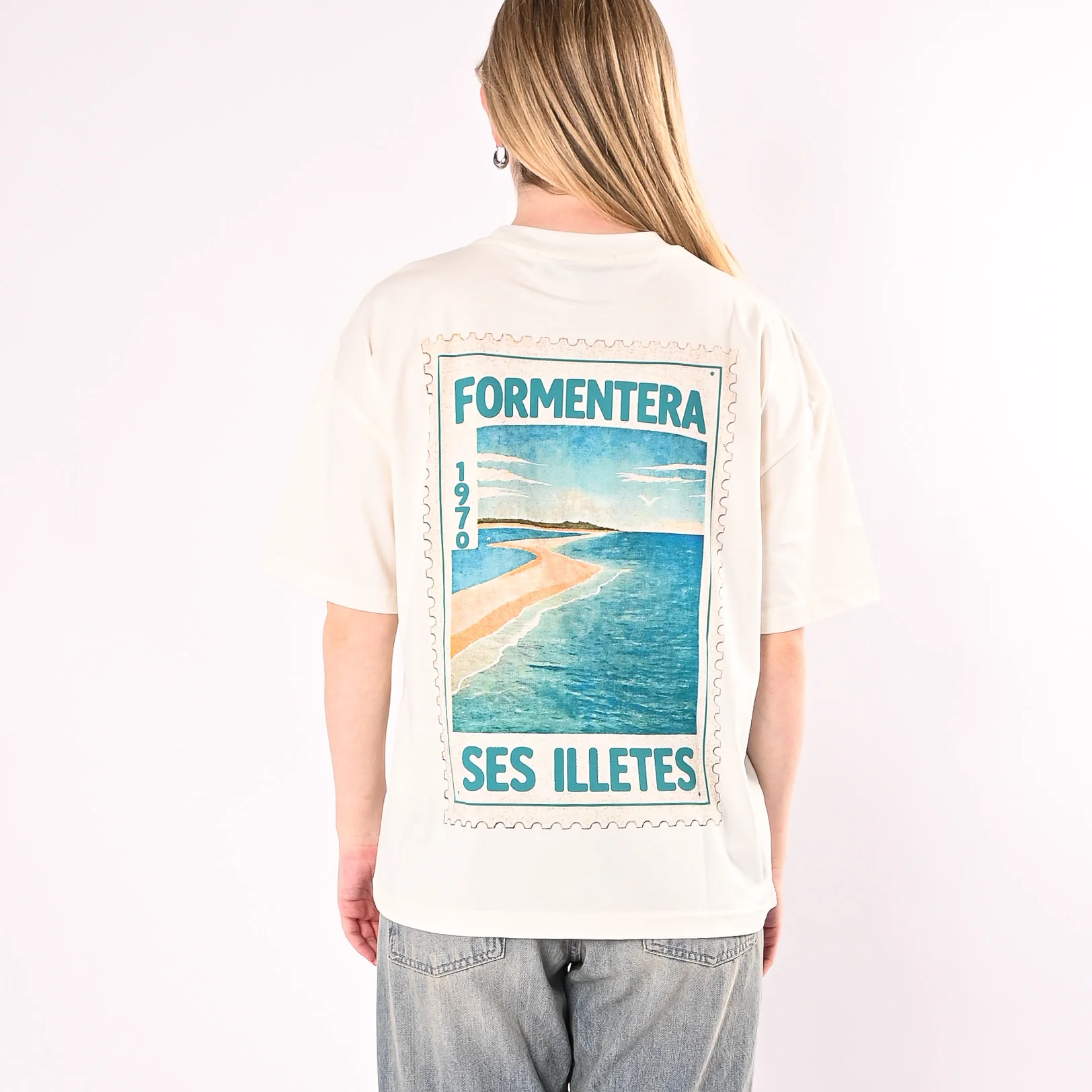 HAVEONE - T-SHIRT OVER A SCATOLA FORMENTERA ART. TDY-Q236/L - LATTE - Image 3