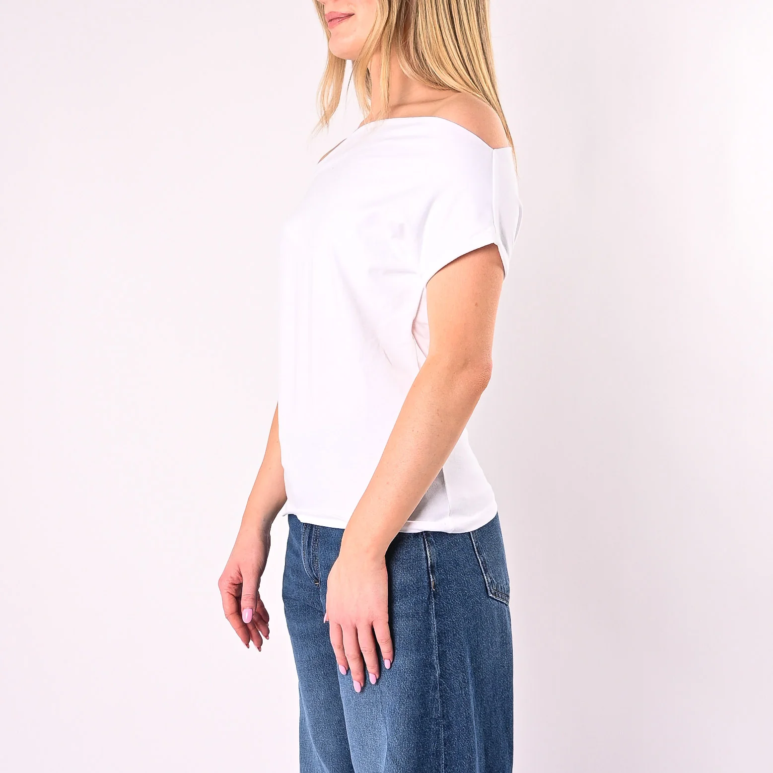 HAVEONE - T-SHIRT SCOLLO BARCA ART. MJS-Q154/B - BIANCO - Image 3