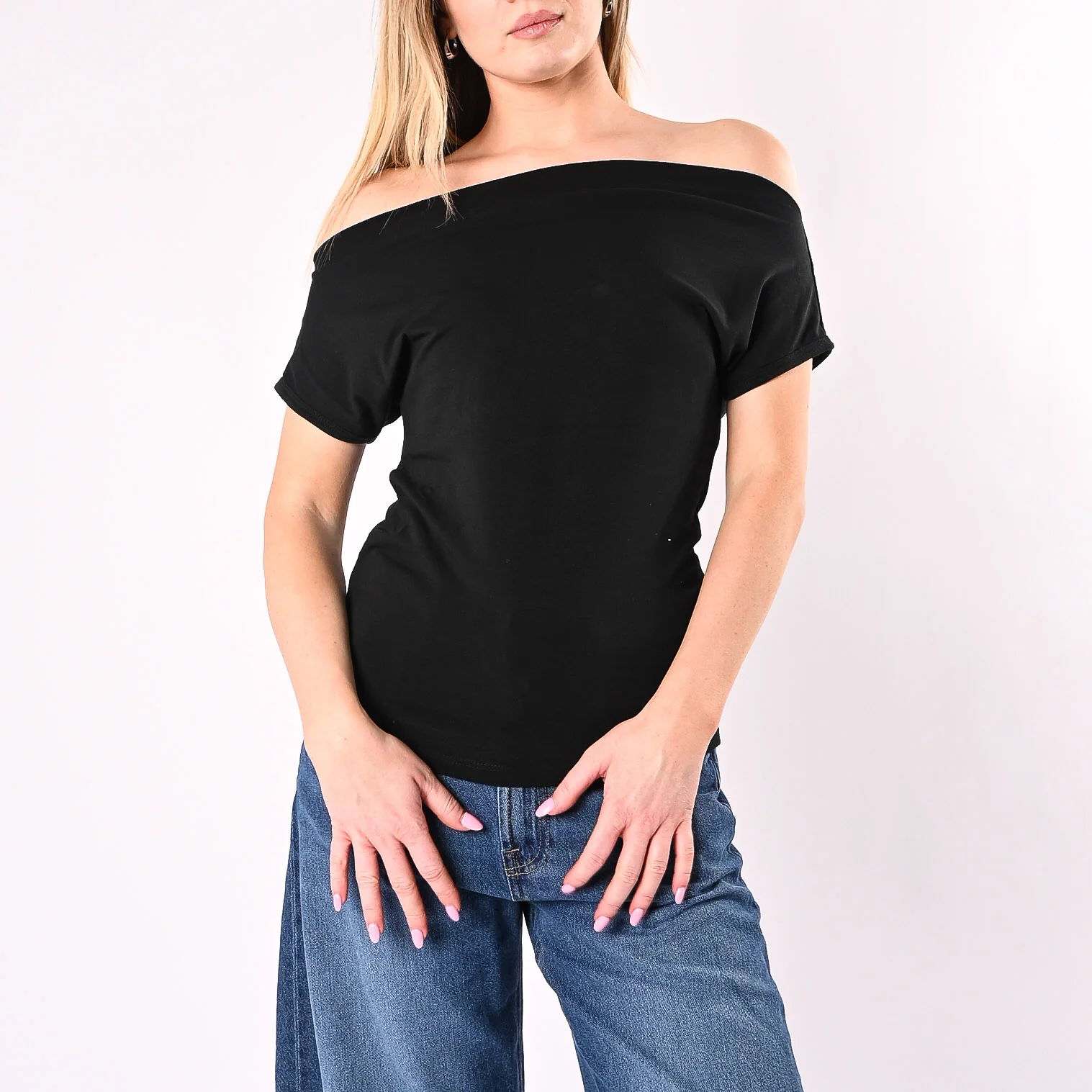 HAVEONE - T-SHIRT SCOLLO BARCA ART. MJS-Q154/N - NERO
