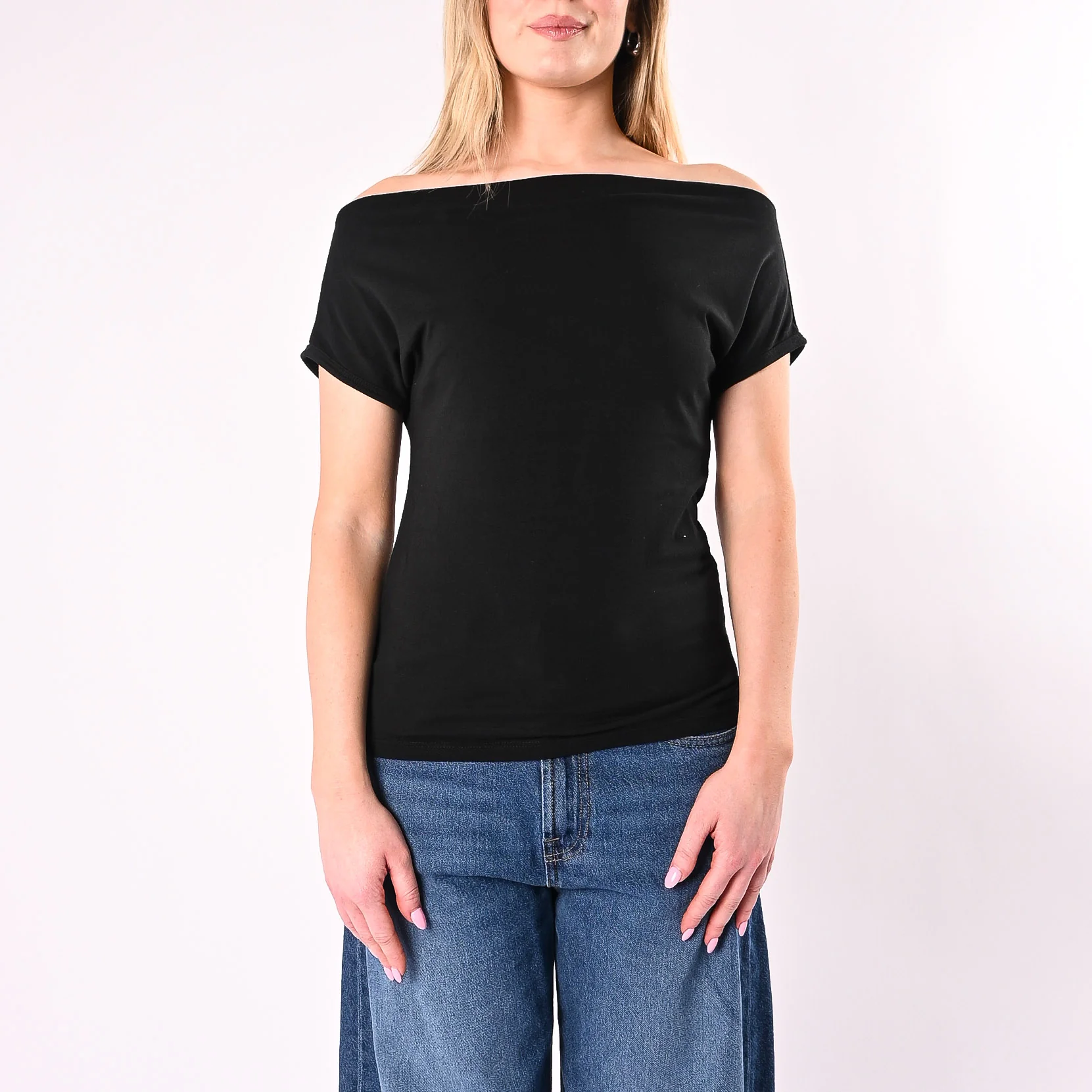 HAVEONE - T-SHIRT SCOLLO BARCA ART. MJS-Q154/N - NERO - Image 2