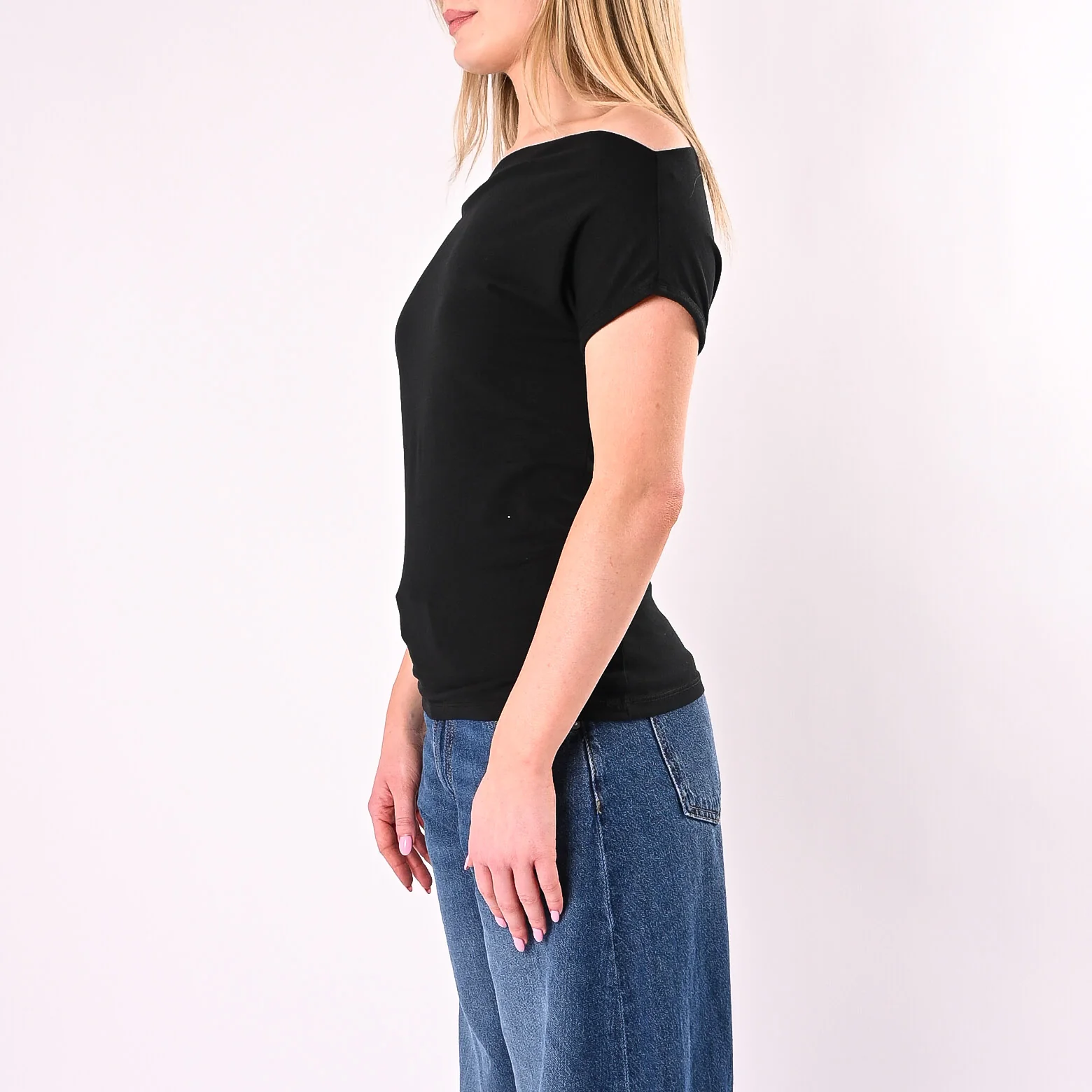 HAVEONE - T-SHIRT SCOLLO BARCA ART. MJS-Q154/N - NERO - Image 3