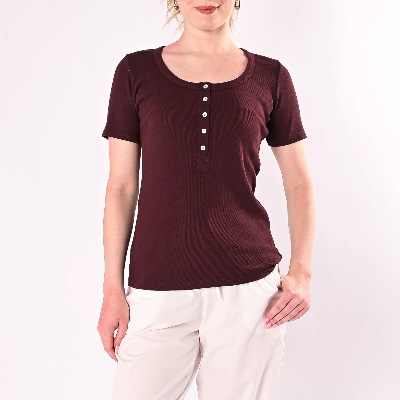 HAVEONE - T-SHIRT SERAFINO A COSTINE MANICA CORTA ART. MJS-Q166/F - FICO