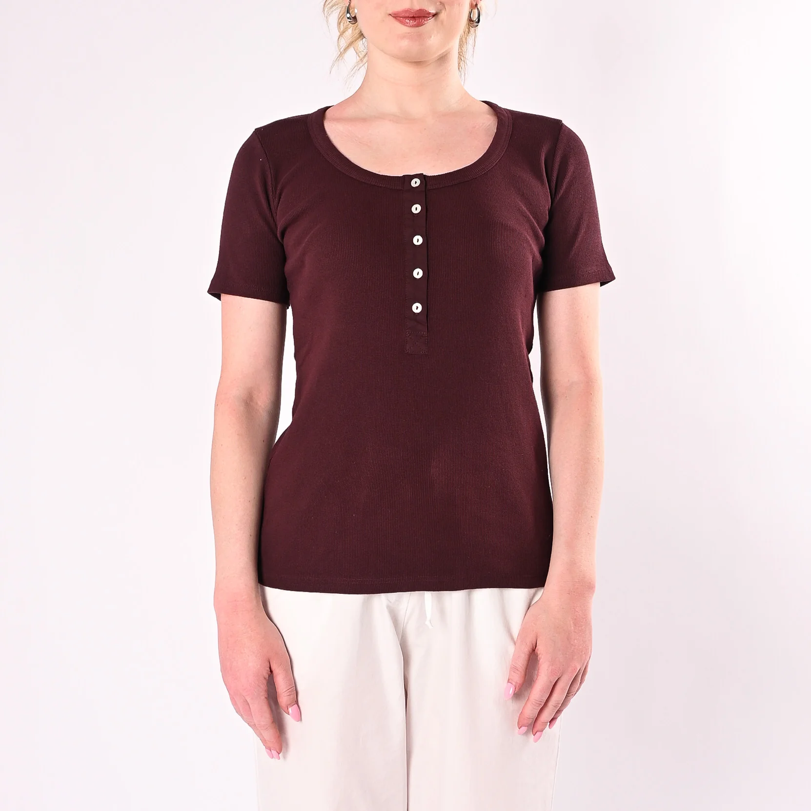 HAVEONE - T-SHIRT SERAFINO A COSTINE MANICA CORTA ART. MJS-Q166/F - FICO - Image 2