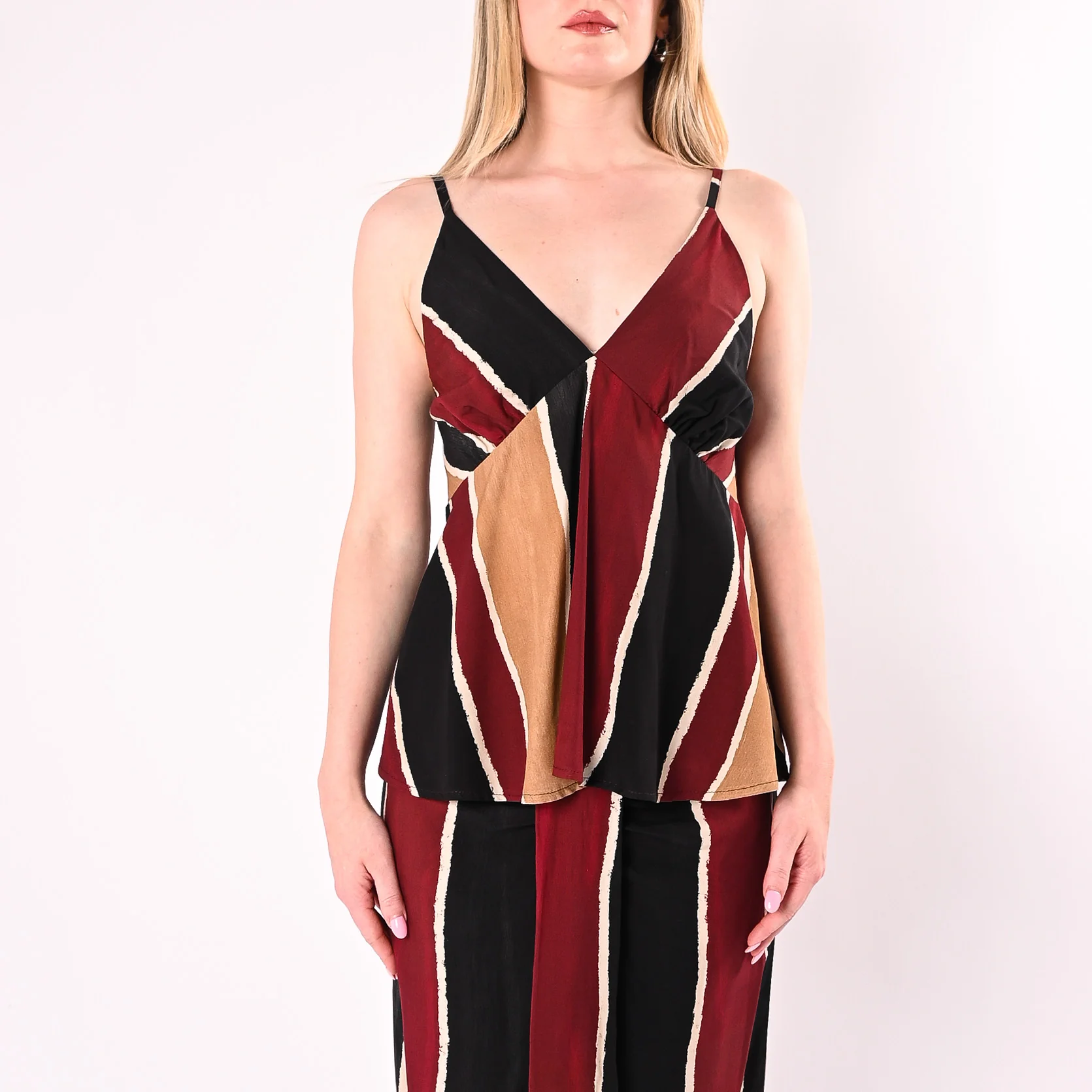 HAVEONE - TOP FANTASIA ETNICA ART.RFW-Q310/NIB - NERO/INDIA/BEIGE - Image 3