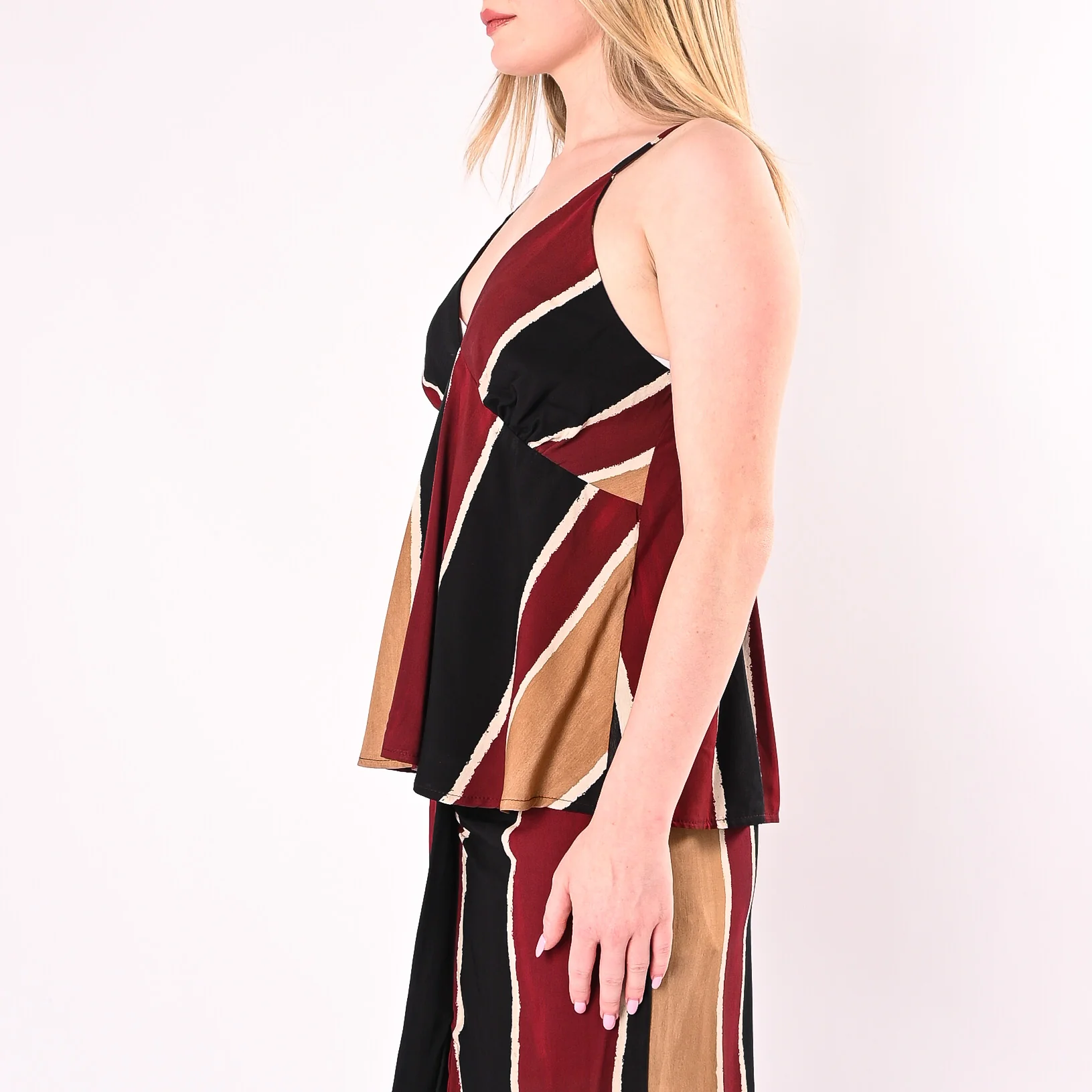 HAVEONE - TOP FANTASIA ETNICA ART.RFW-Q310/NIB - NERO/INDIA/BEIGE - Image 4