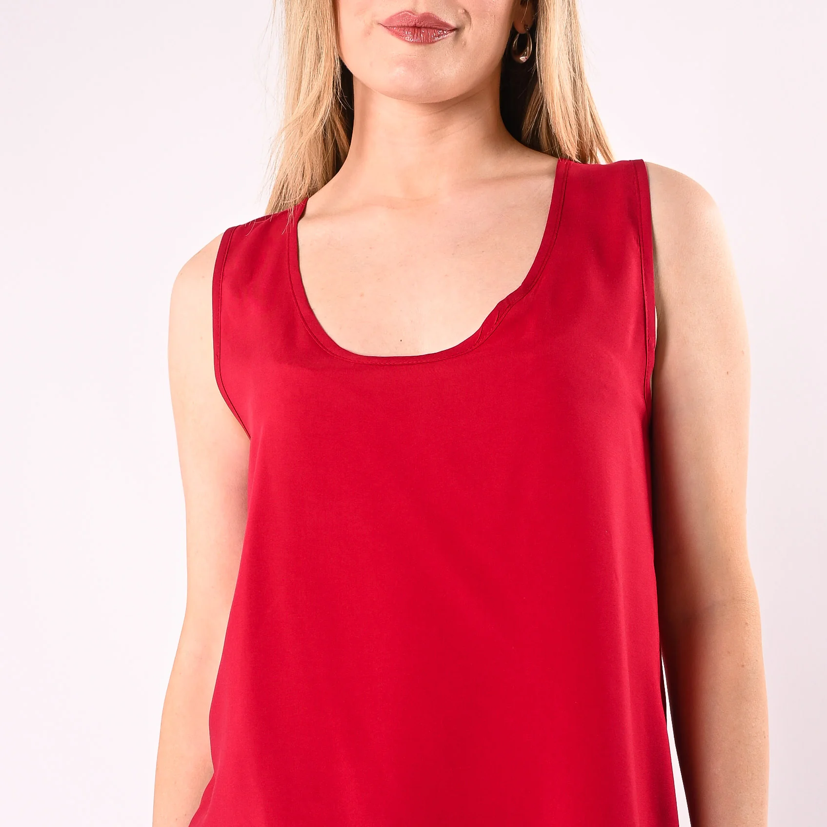 PHILIA LOFT - CANOTTA FLUIDA IN VISCOSA ART.D02E1383/R - ROSSO - Image 5