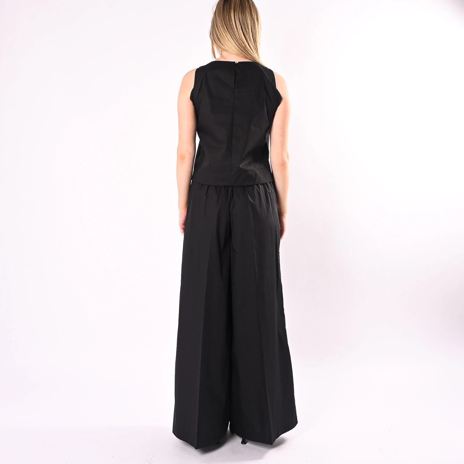PHILIA LOFT - COMPLETO POPELINE TOP+PANTALONE ART.A02N1307/N - NERO - Image 4
