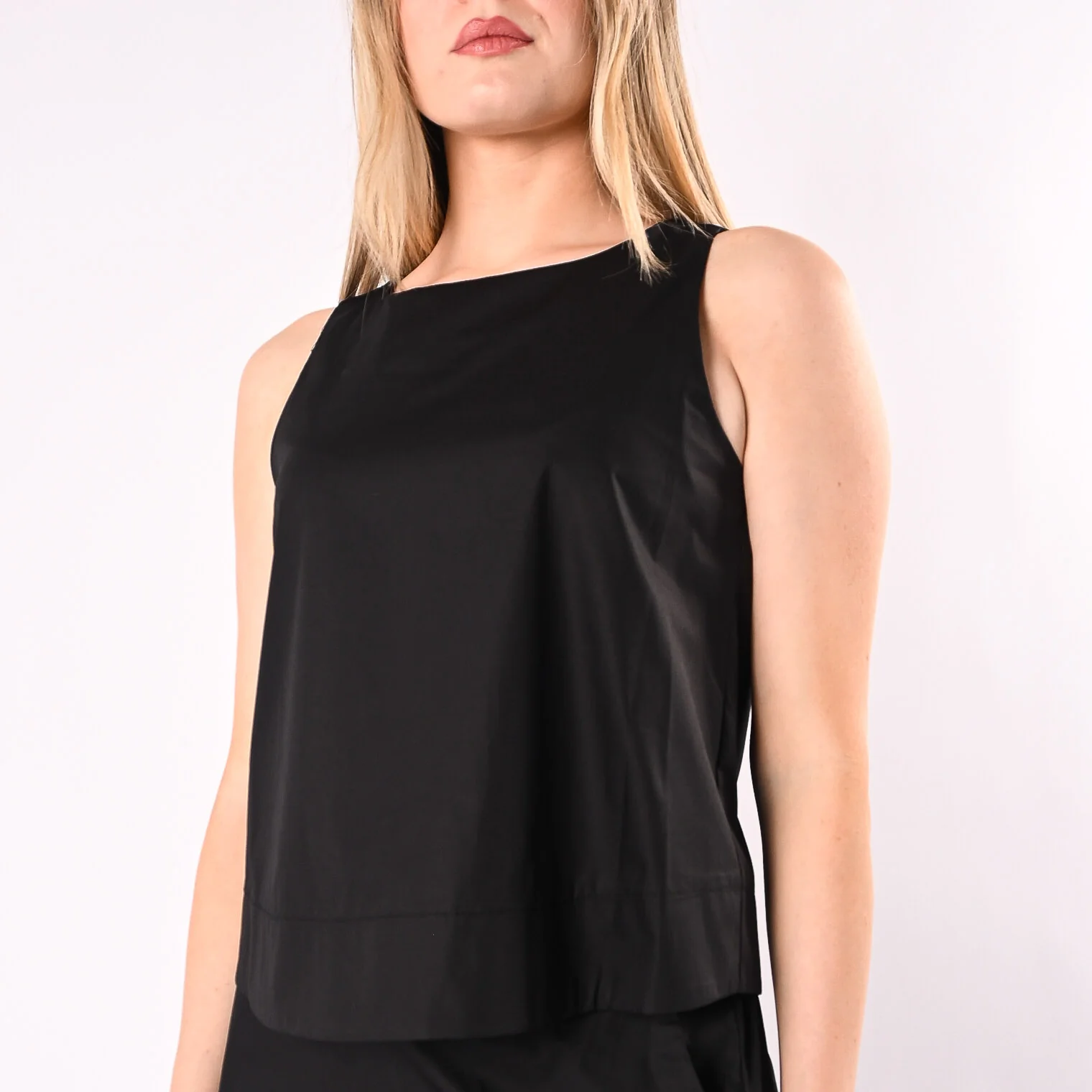 PHILIA LOFT - COMPLETO POPELINE TOP+PANTALONE ART.A02N1307/N - NERO - Image 5