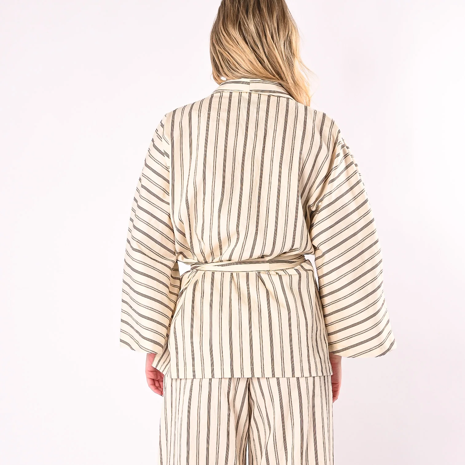 SOUVENIR - KIMONO GESSATO IN COTONE ART.M39F1758/PM - PANNA/MORO - Image 5
