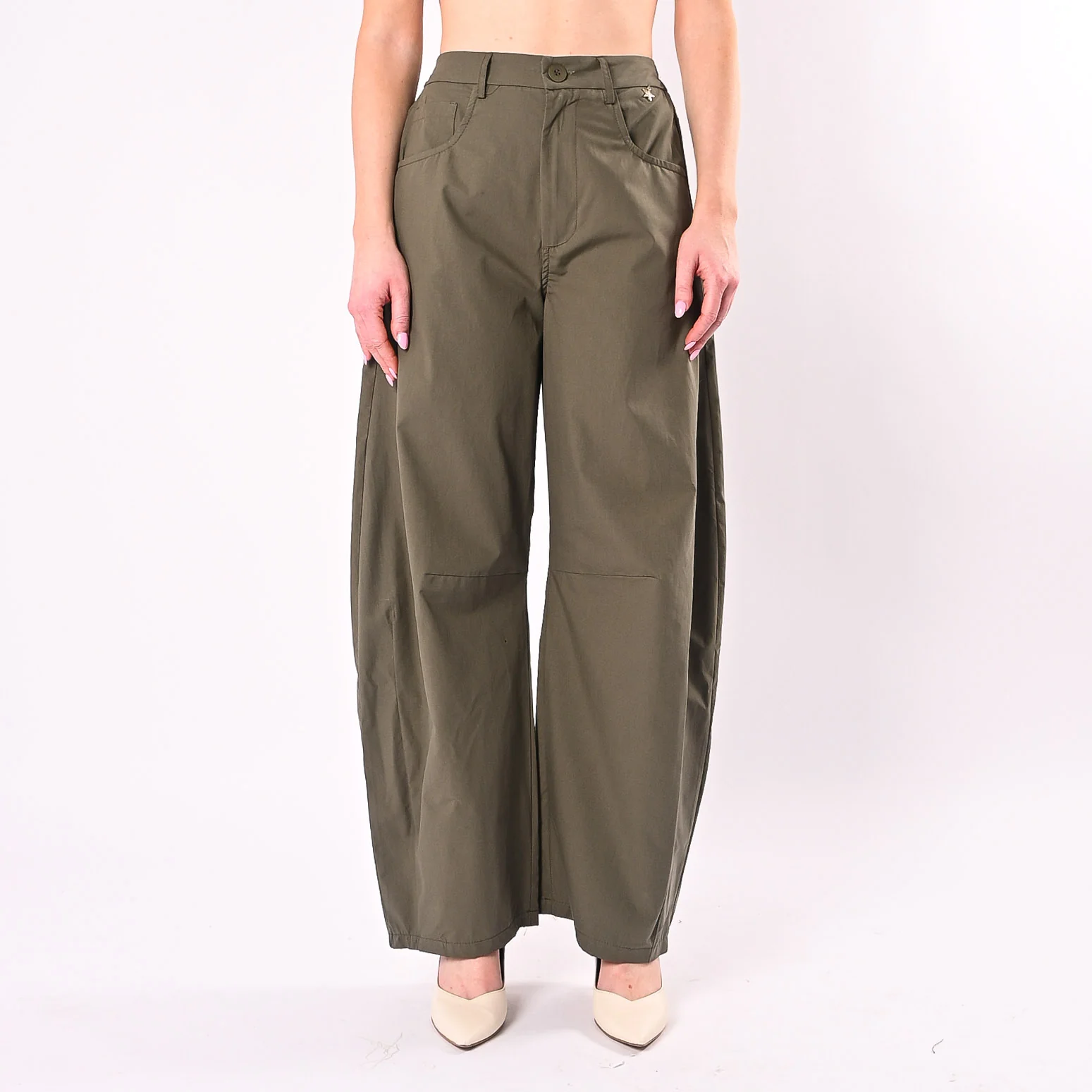 SOUVENIR - PANTALONE MODELLO GAIA TELA VELA  ART.M39F1546/V - VERDE - Image 2