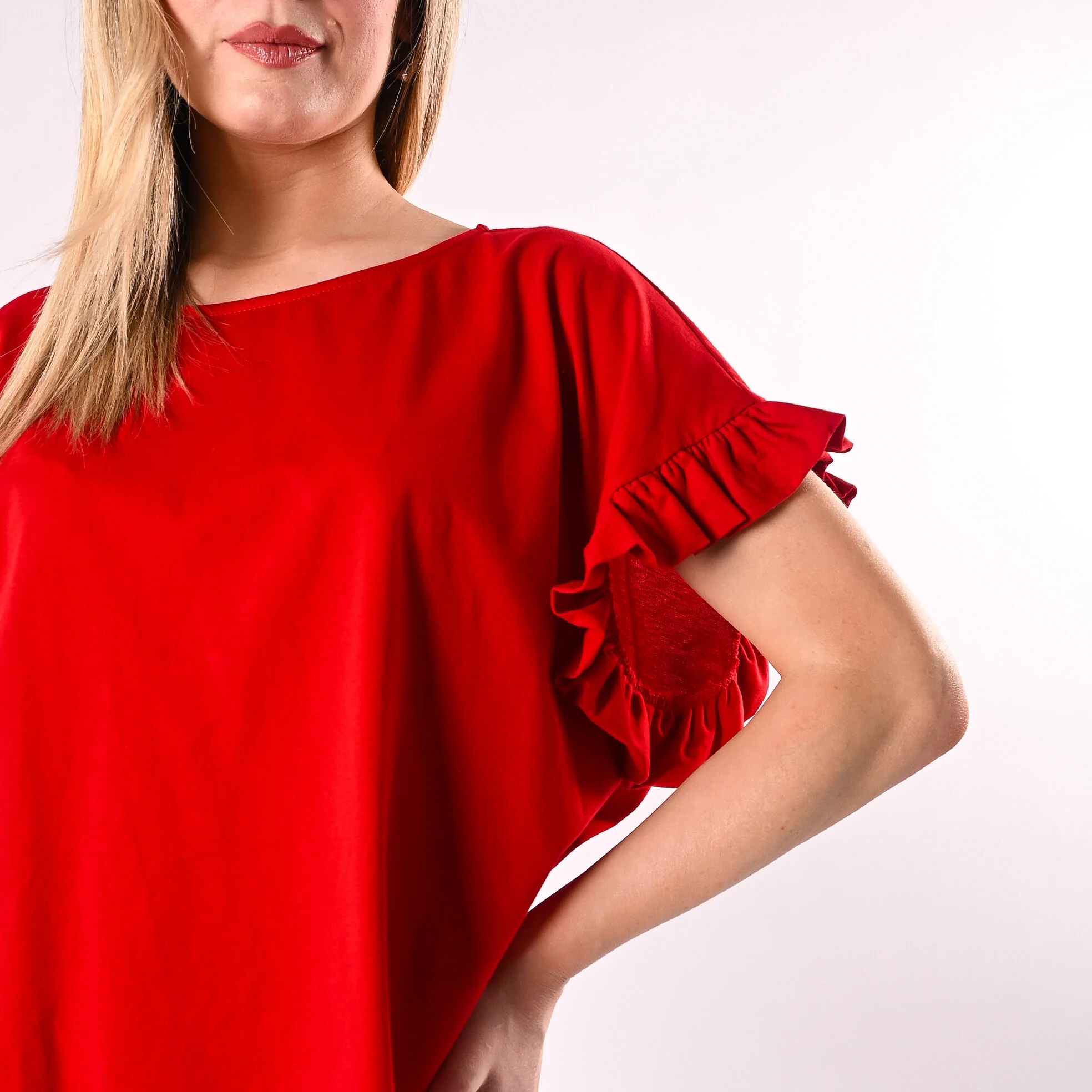 SOUVENIR - T-SHIRT MEZZA MANICA CON ROUGES ART.S39M1819/R - ROSSO - Image 4