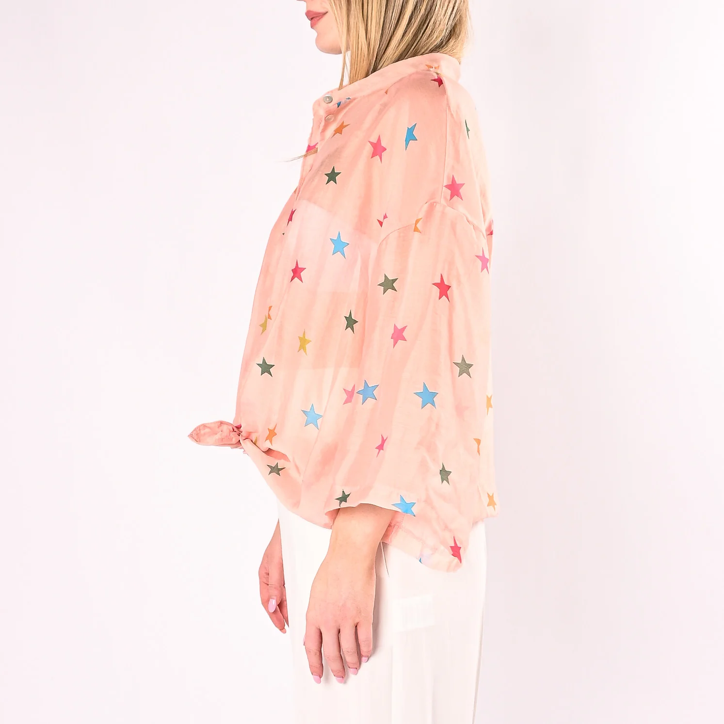TENSIONE IN - CAMICIA IN LYOCELL STELLINE ART.39869/F - FANTASIA - Image 3