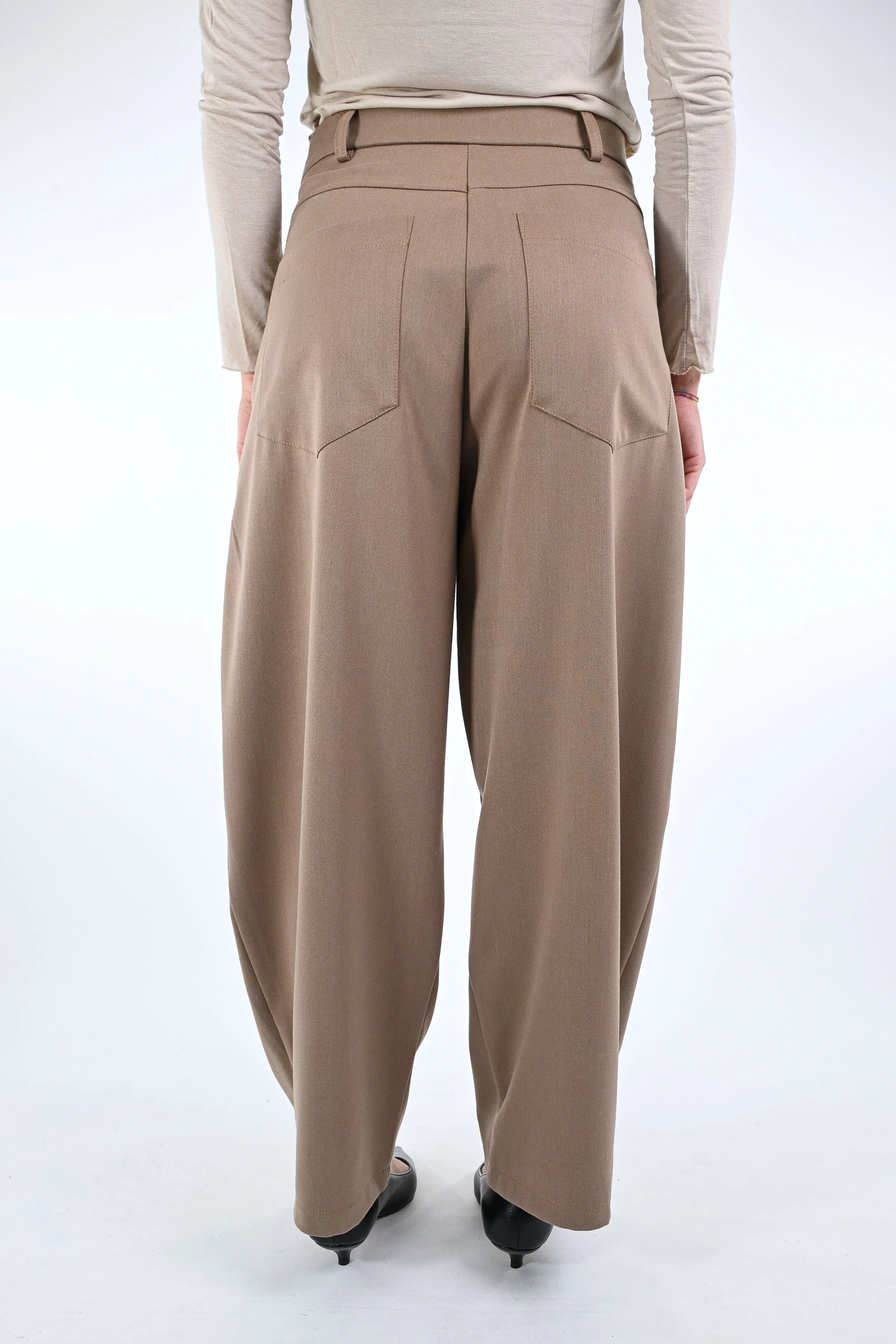 TENSIONE IN - PANTALONE BALLOON FLANELLA  ART.26P1743 - CAMMELLO - Image 4