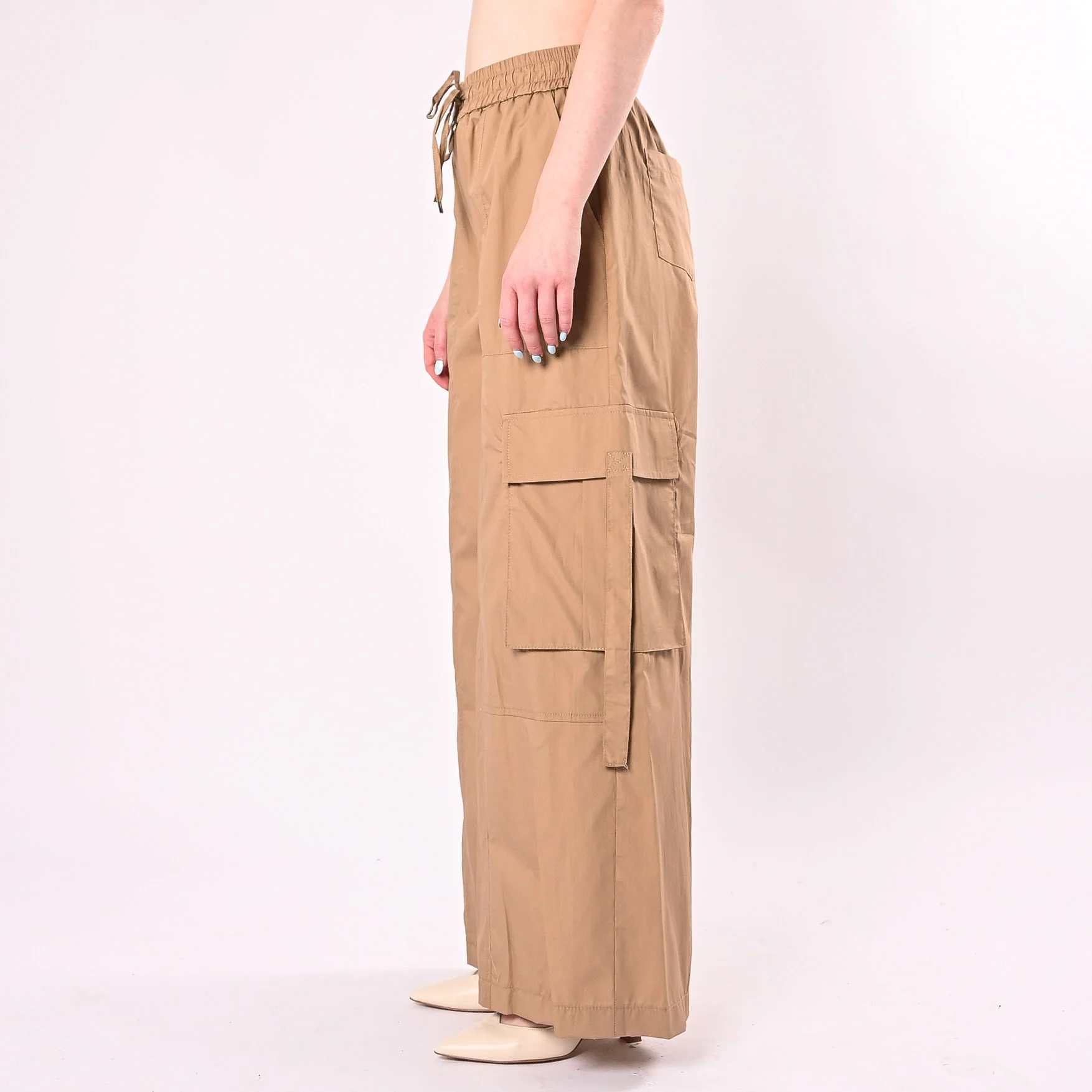 TENSIONE IN - PANTALONE CARGO IN POPELINE ART.26P5100/C - CAMEL - Image 3