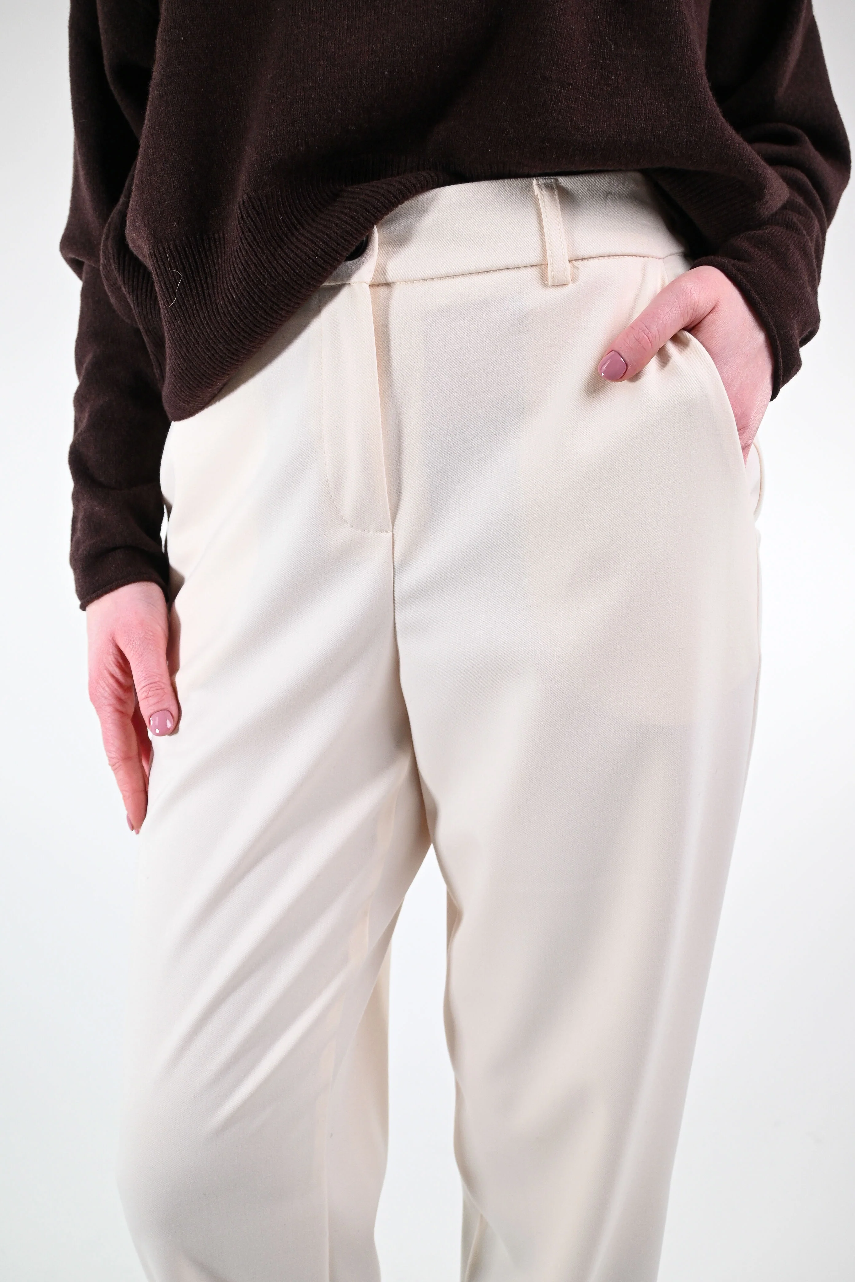 TENSIONE IN - PANTALONE SLIM FLANELLA ART.26P1576 - BURRO - Image 5