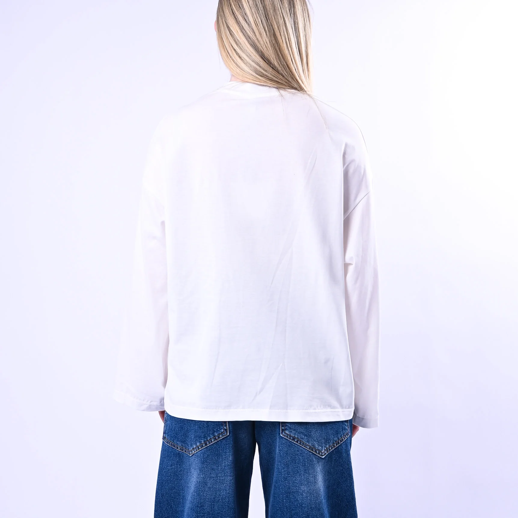 TENSIONE IN - T-SHIRT OVER TASCA PAILLETTES ART.260149/P - PANNA - Image 4