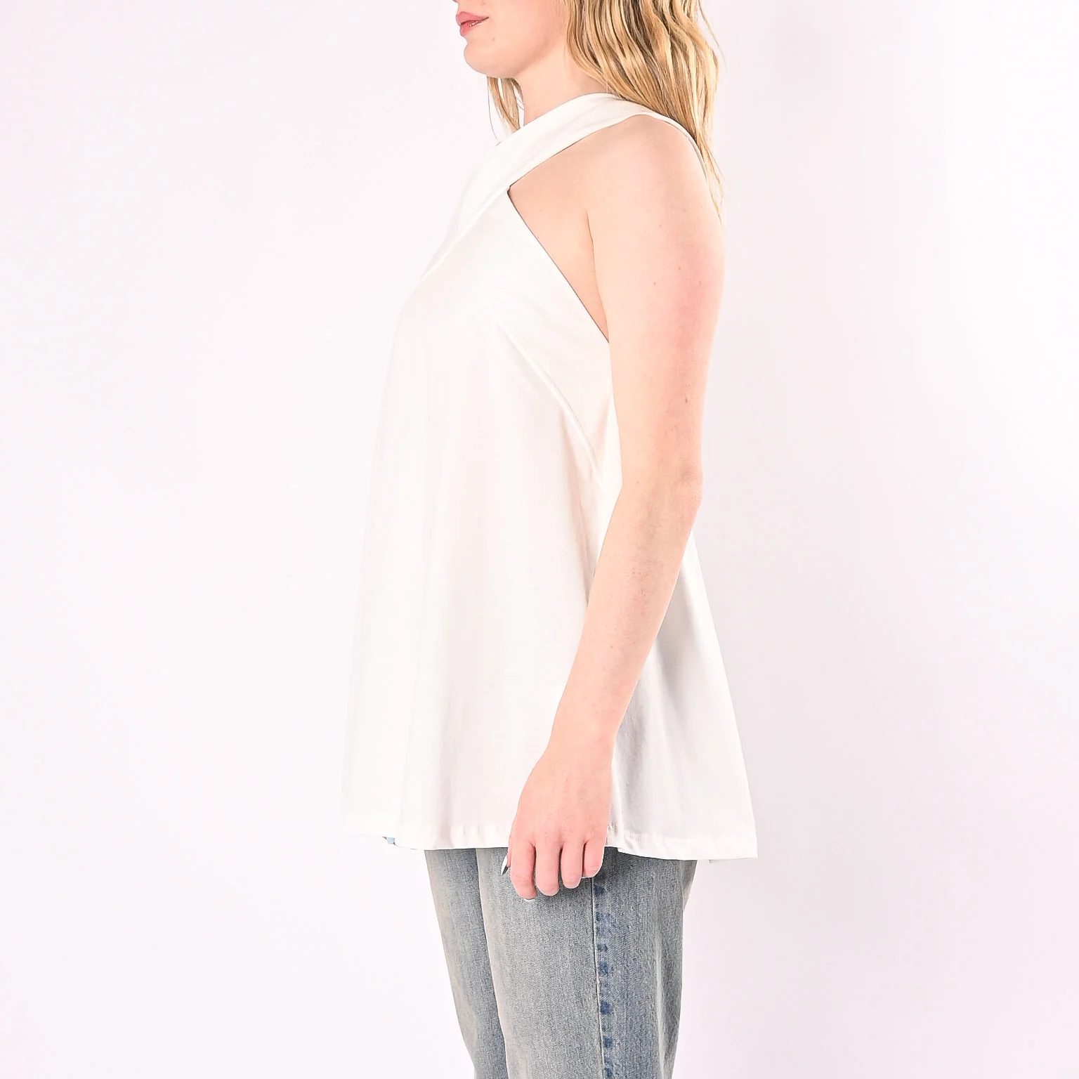 TENSIONE IN - TOP INCROCIATO IN JERSEY ART.39448/B - BIANCO - Image 3