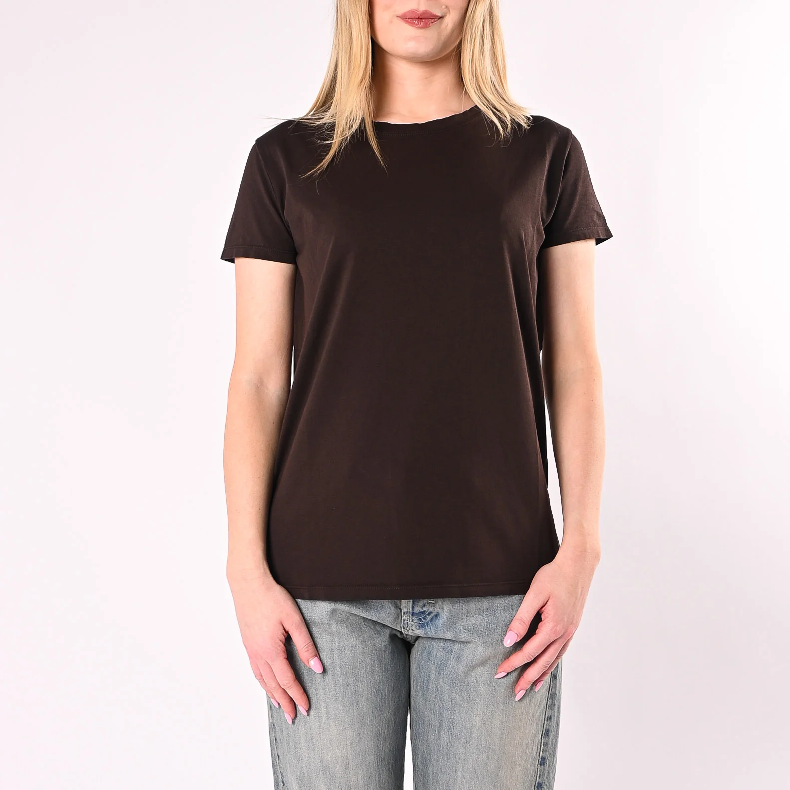 VICOLO - T-SHIRT GIROCOLLO MANICA CORTA ART. UAB0083/M - MORO - Image 2