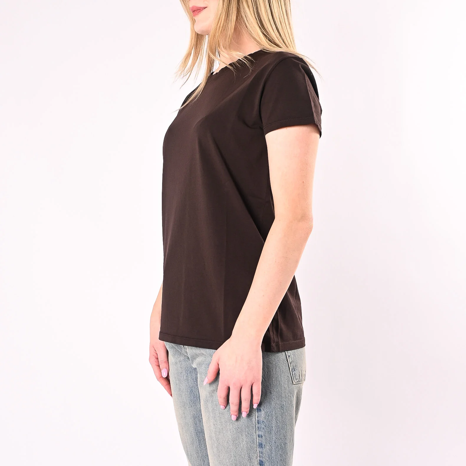 VICOLO - T-SHIRT GIROCOLLO MANICA CORTA ART. UAB0083/M - MORO - Image 3