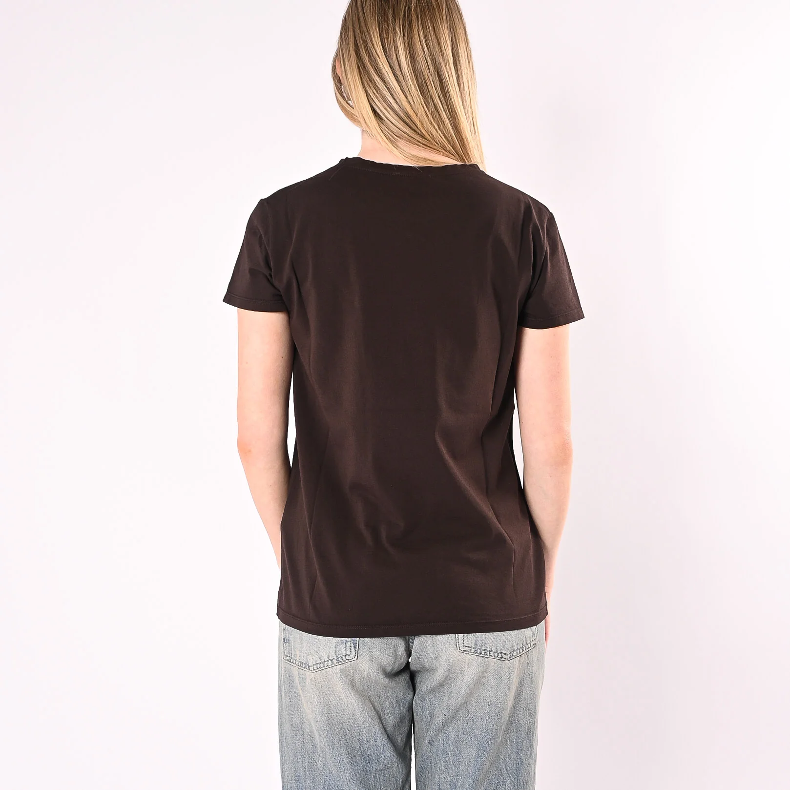 VICOLO - T-SHIRT GIROCOLLO MANICA CORTA ART. UAB0083/M - MORO - Image 4